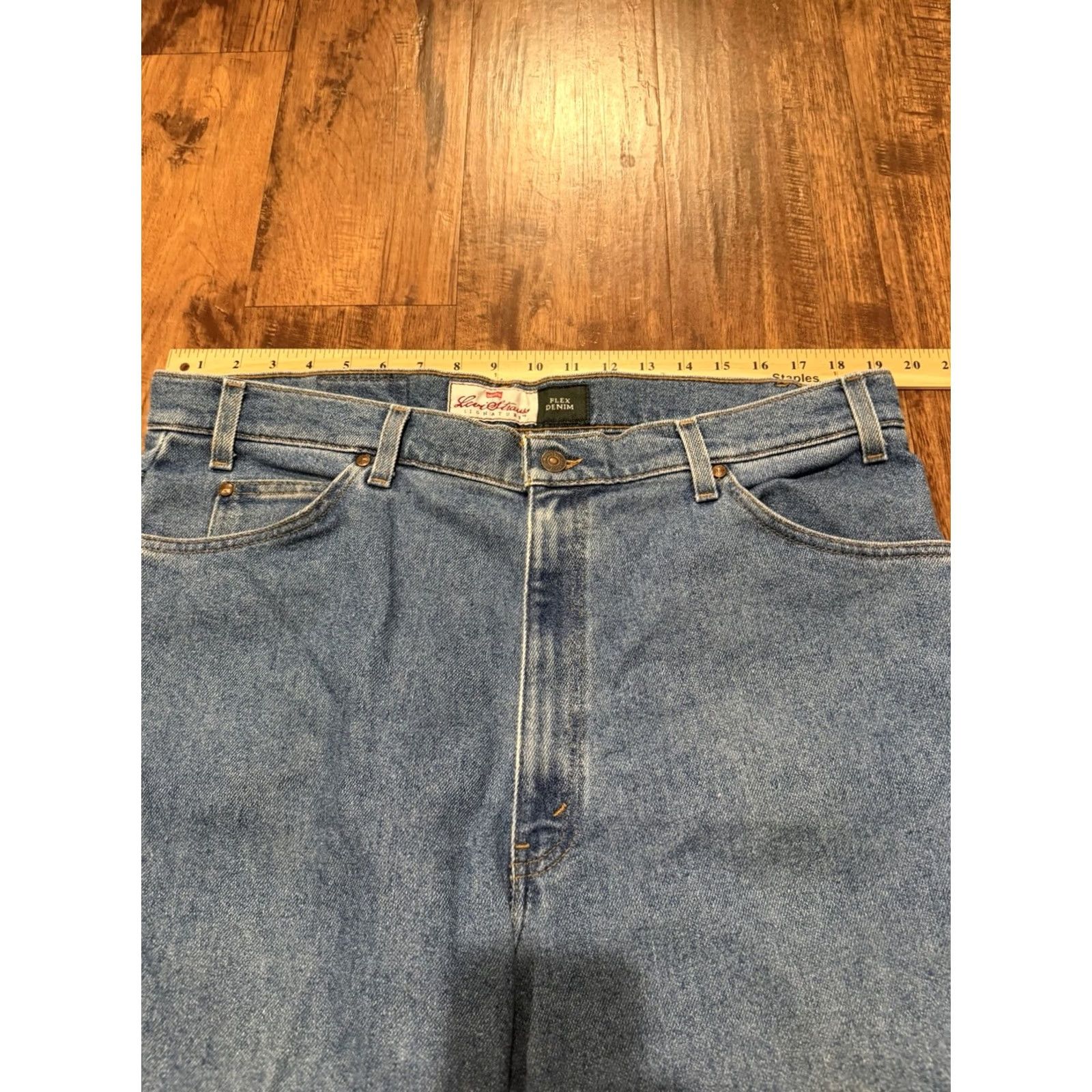 Levi's VINTAGE Levi's 540 Flex Jeans Mens 40x29 Blue Denim 5-Pocket Straight 90s Y2K Big & Tall Shoes? Size US 40 / EU 56 - 4 Thumbnail
