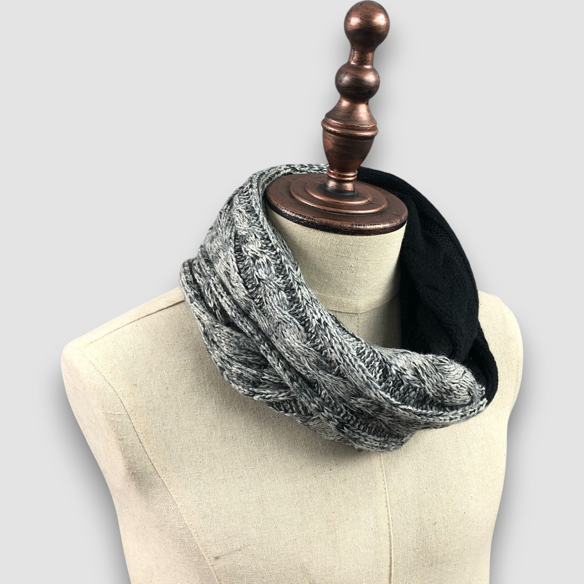 SHIPS Vintage Ships Scarf Infinity Wool Ribbed Knit Scarves Size ONE SIZE - 1 Thumbnail