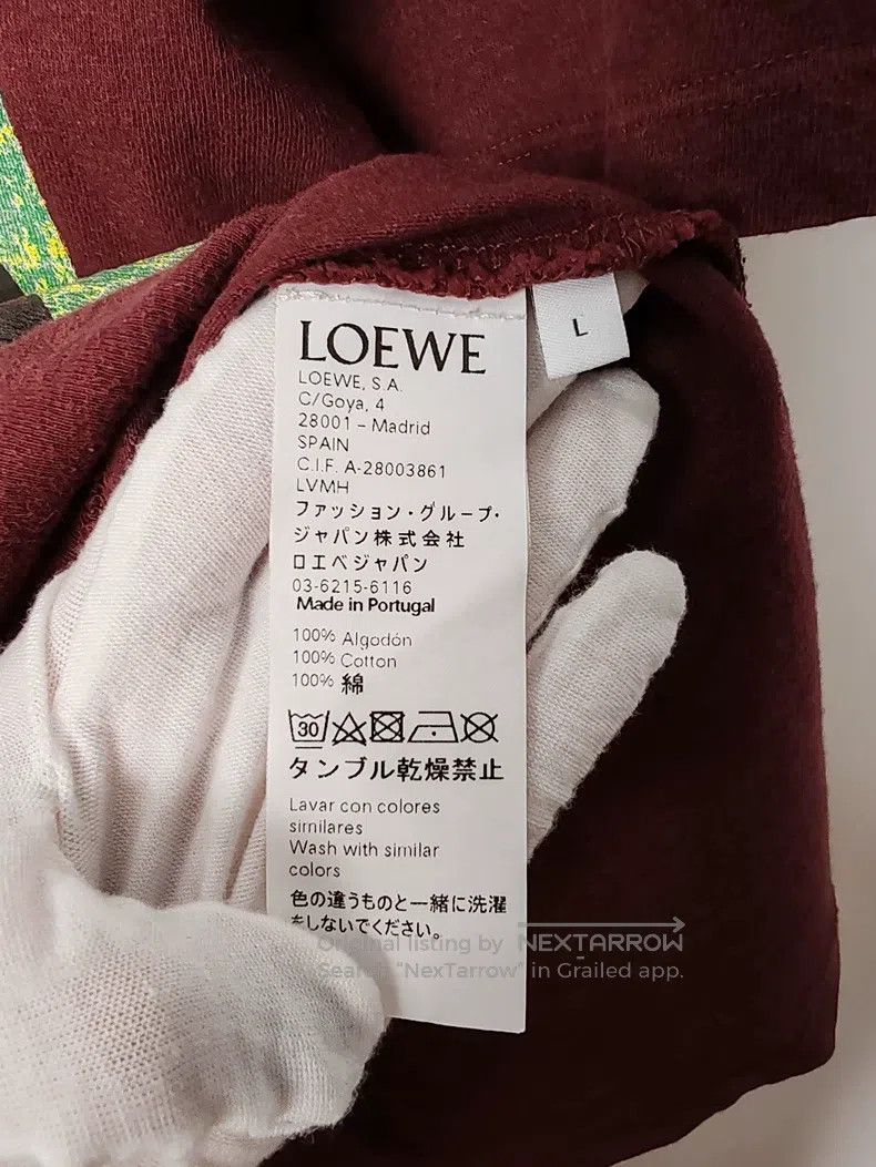 Loewe Loewe Men's Burgundy Printed Short Sleeve Size US L / EU 52-54 / 3 - 5 Thumbnail