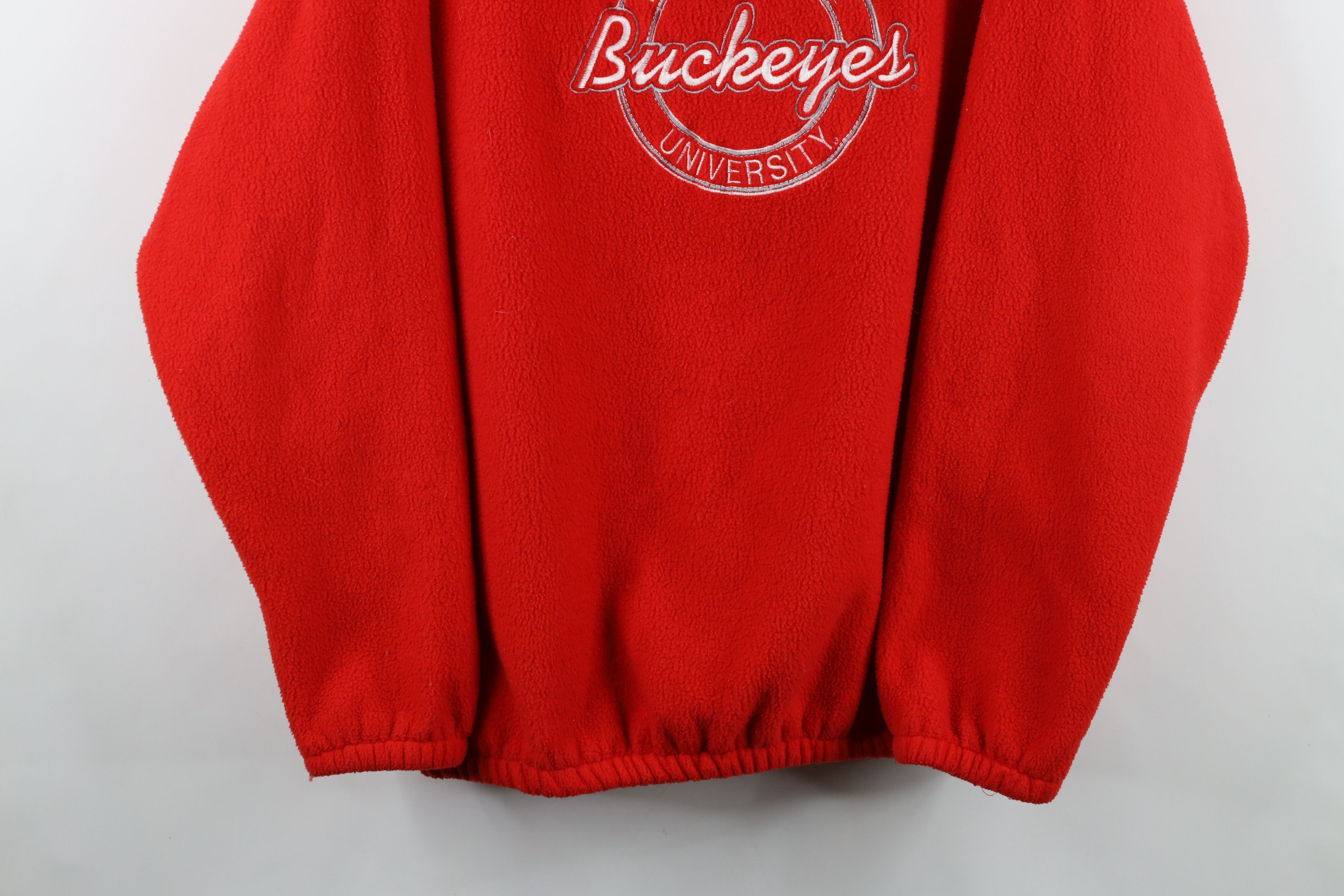 Vintage Vintage 90s Ohio State University Fleece Sweatshirt Red USA Size XL / US 12-14 / IT 48-50 - 3 Thumbnail