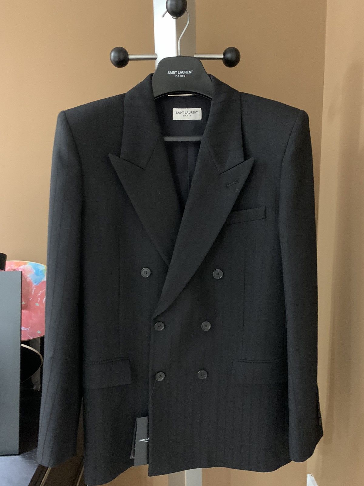 Saint Laurent Paris Saint Laurent 2023FW Stripe Padded blazer Size US M / EU 48-50 / 2 - 1 Thumbnail