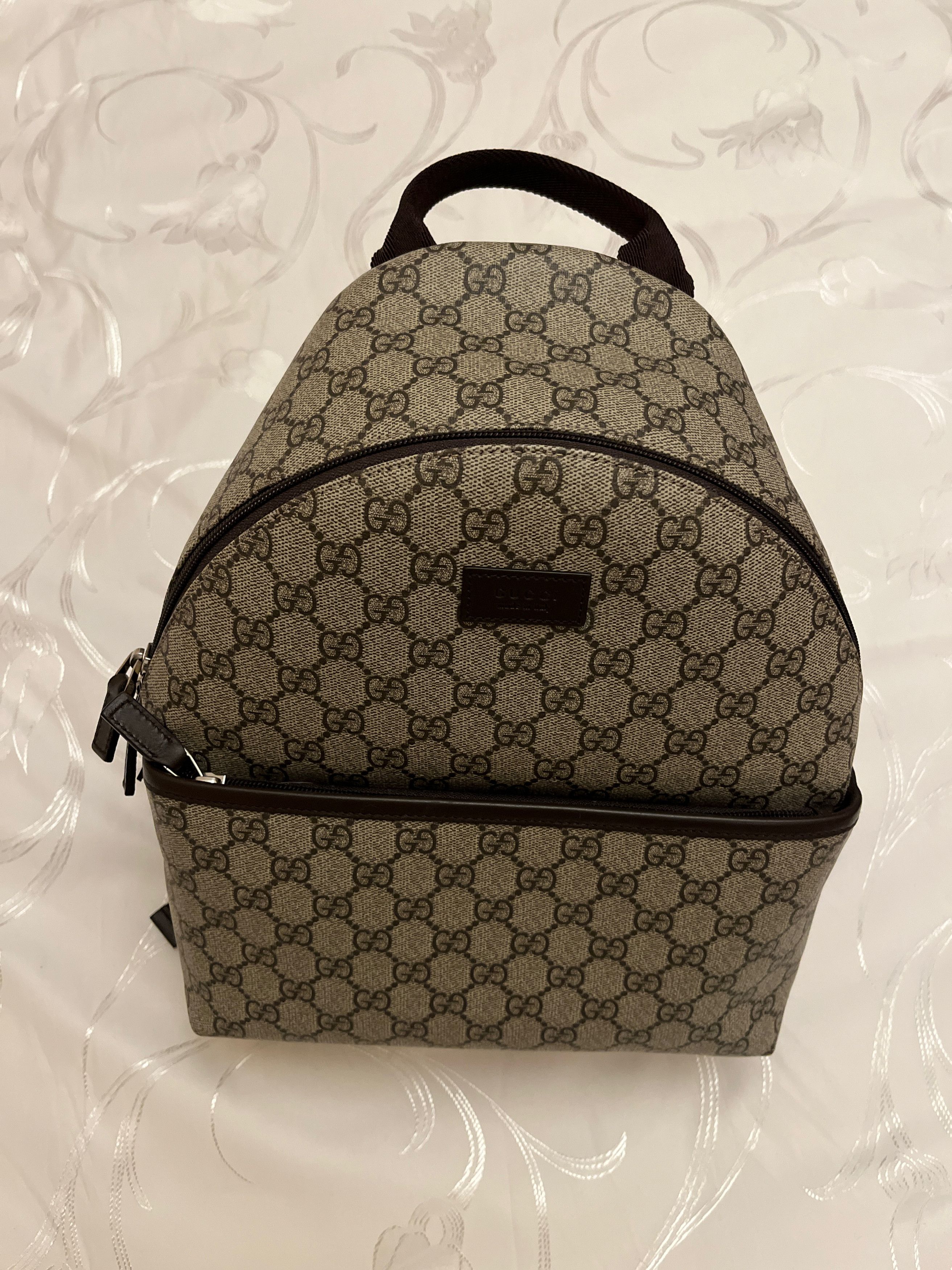 Gucci Kids GG supreme canvas backpack