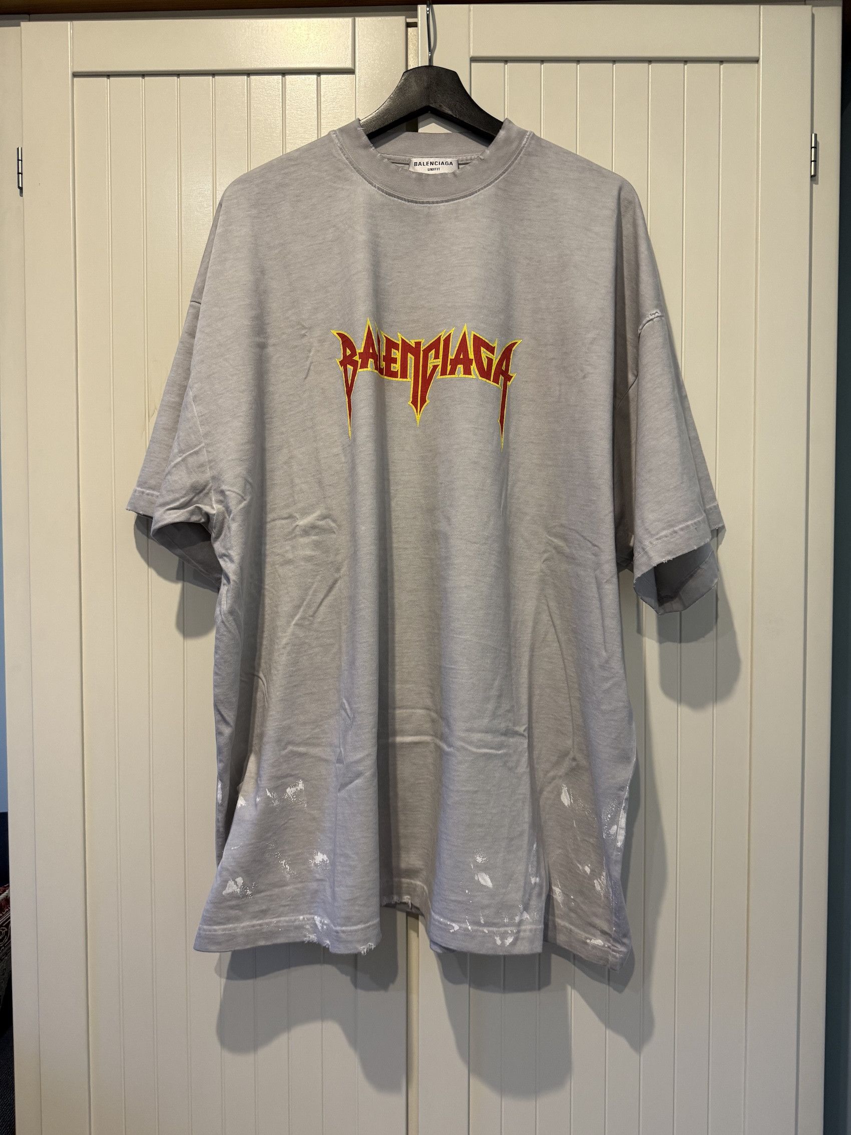 Balenciaga Balenciaga SS24 Mirror Logo Destroyed T-Shirt