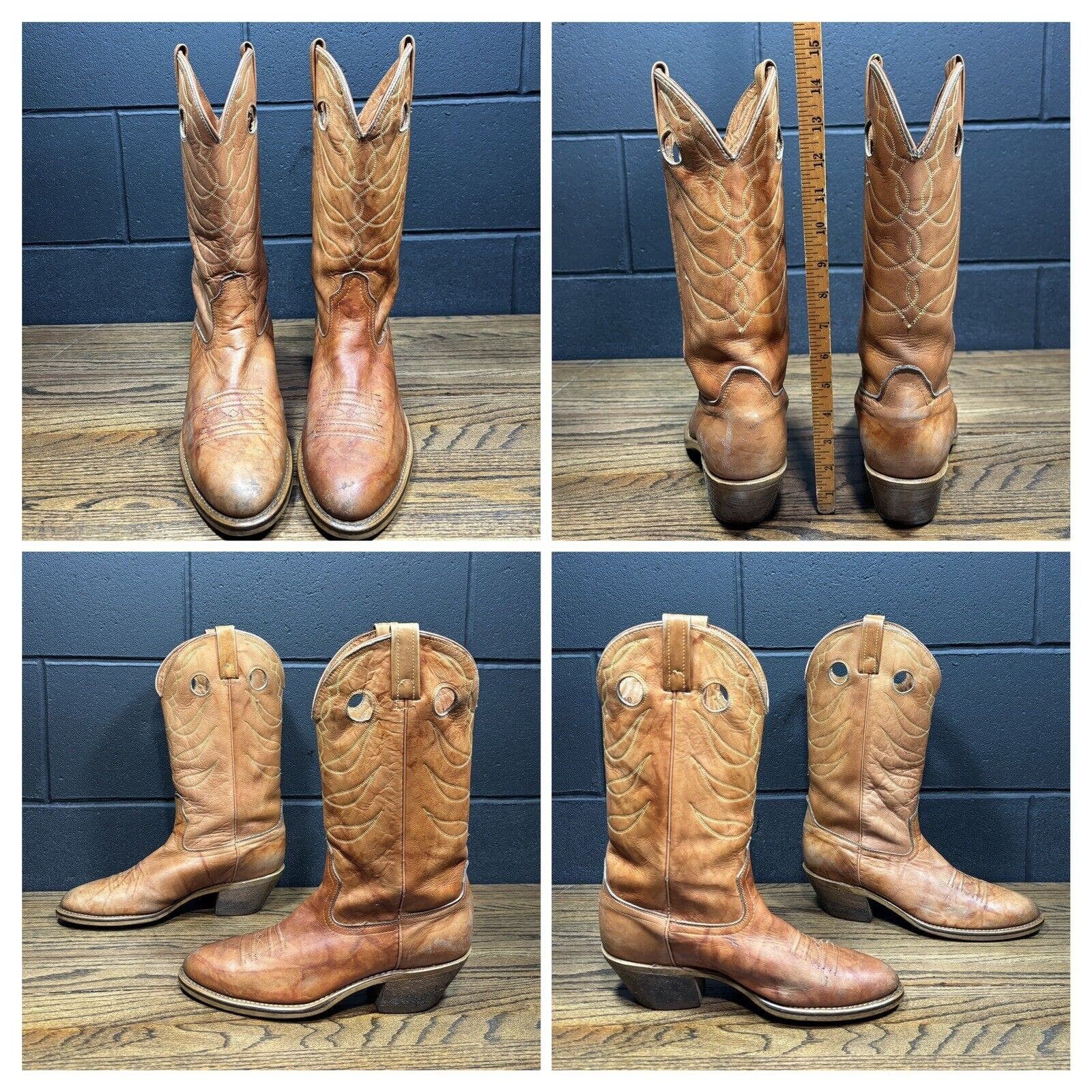 Acme Clothing ACME 1607 Brown Distressed Western Boots Size US 10 / EU 43 - 3 Thumbnail