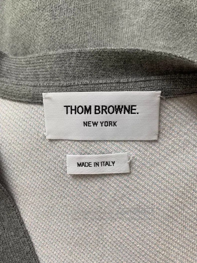 Thom Browne Thom Browne Grey Four-Stripe Lion Print Cardigan Size US M / EU 48-50 / 2 - 4 Thumbnail