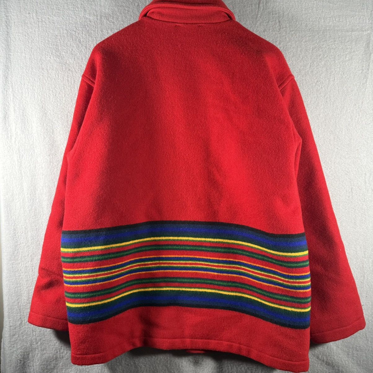 Pendleton Vintage Pendleton high grade Serape Striped Red wool Coat Size US L / EU 52-54 / 3 - 3 Thumbnail