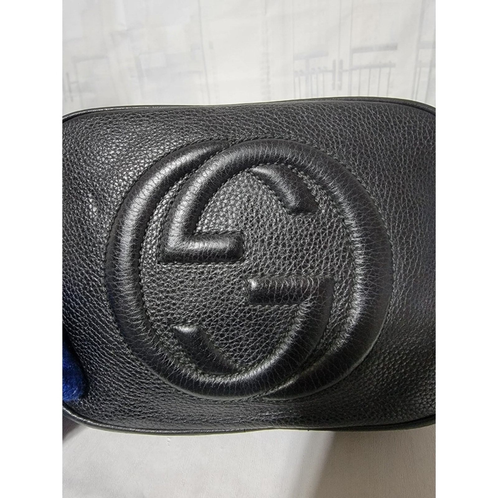 Gucci Authentic GUCCI Pebbled Calfskin Small Soho Disco Bag Black Size ONE SIZE - 8 Thumbnail