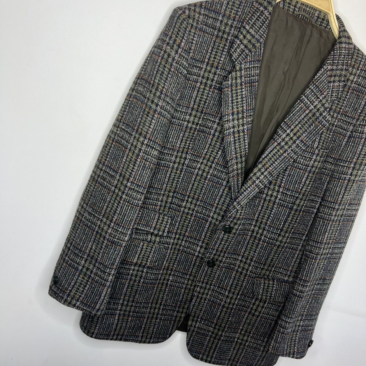 Harris Tweed Vtg Harris Tweed Grey Green Coat WOOL Jacket Blazer 40 R Size 40R - 3 Thumbnail