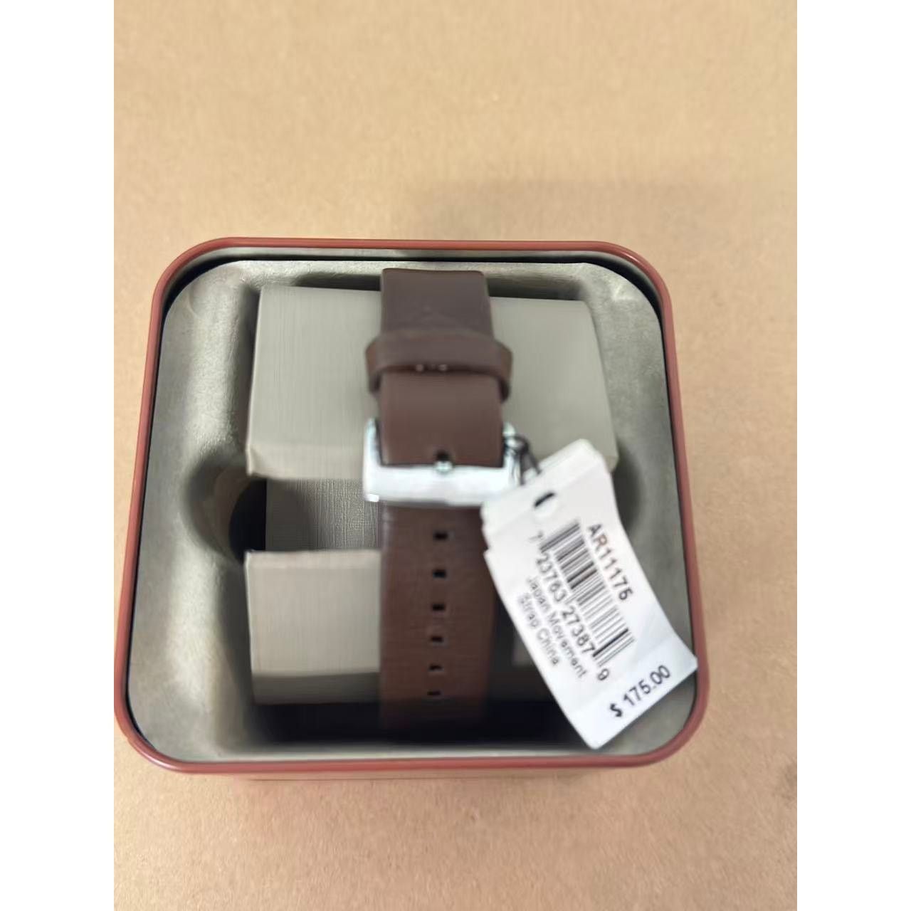 Emporio Armani Emporio Armani Grey Dial 43mm Brown Leather Watch AR11175 Size ONE SIZE - 2 Thumbnail