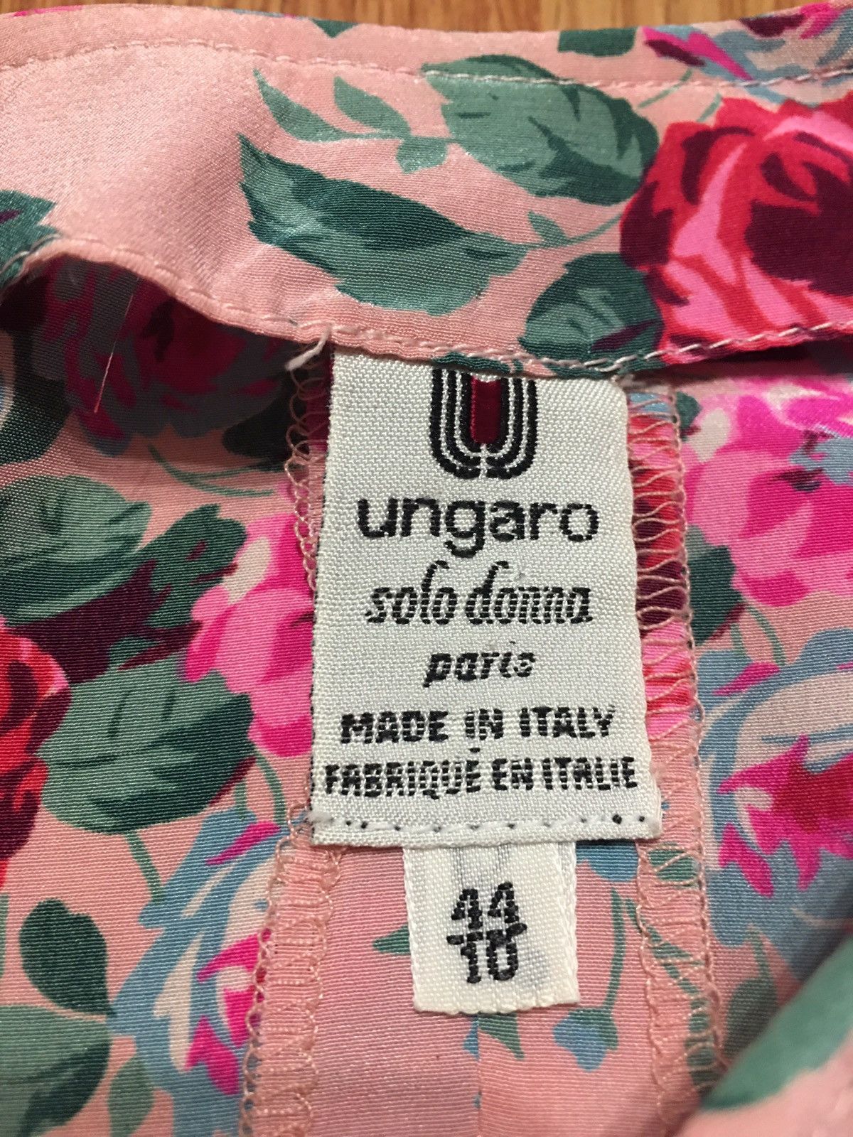 Emanuel Ungaro × Ungaro Paris × Vintage Emanuel Ungaro Silk Vintage Floral Midi Dress EU 44 Size M / US 6-8 / IT 42-44 - 10 Thumbnail