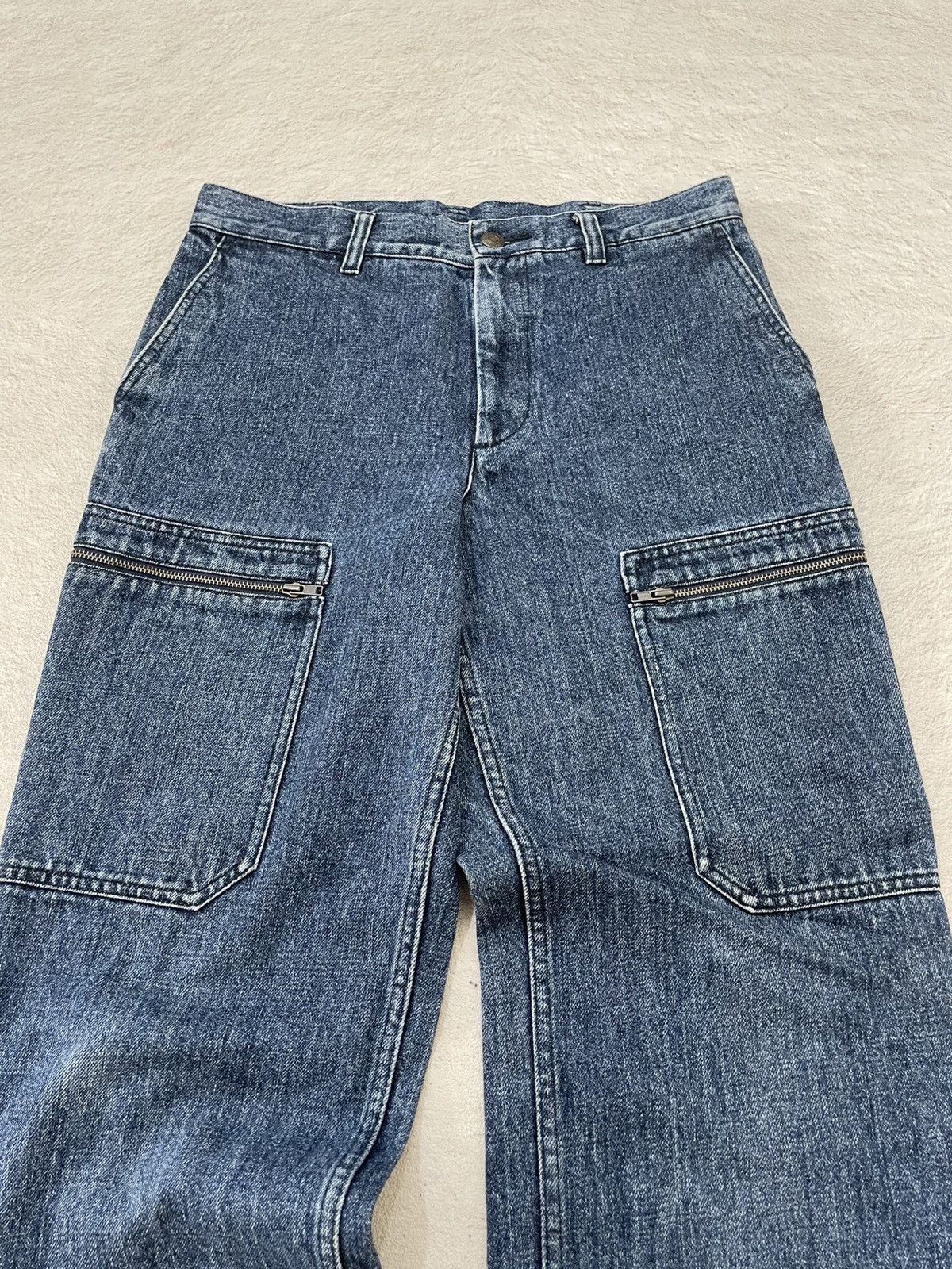 Japanese Brand 00s Japanese Cargo Denim Baggy Fit Y2K Size US 30 / EU 46 - 2 Thumbnail