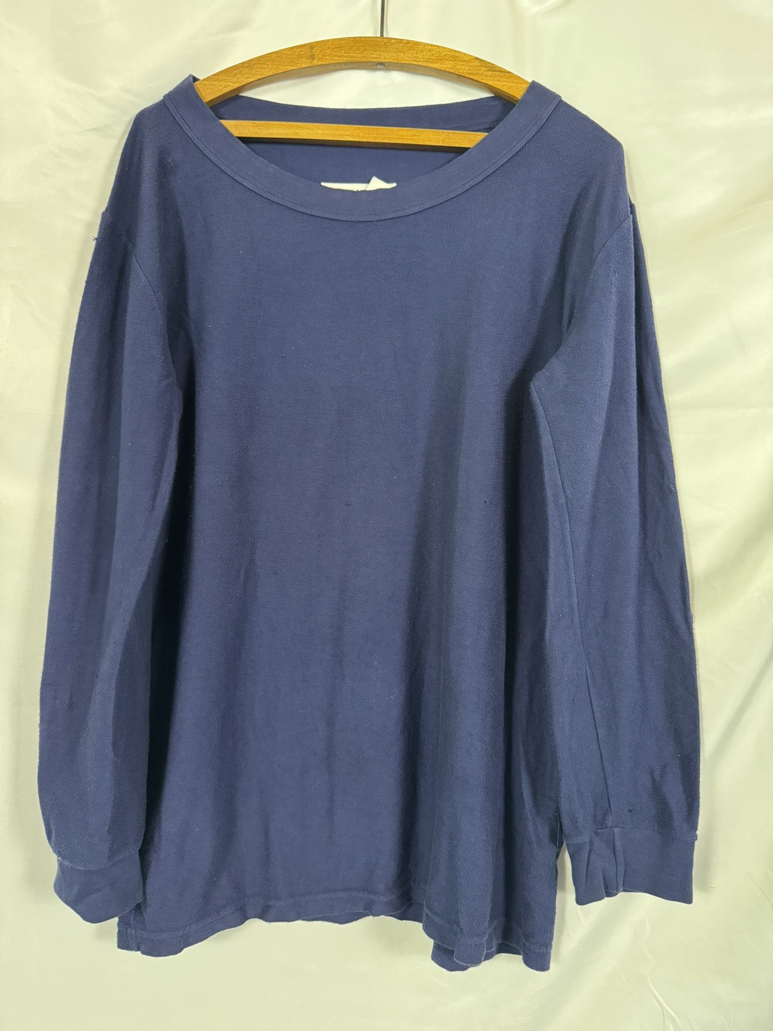 Maison Margiela Margiela Line 6 Navy Blue Cotton Long Sleeve Top Size M / US 6-8 / IT 42-44 - 1 Thumbnail