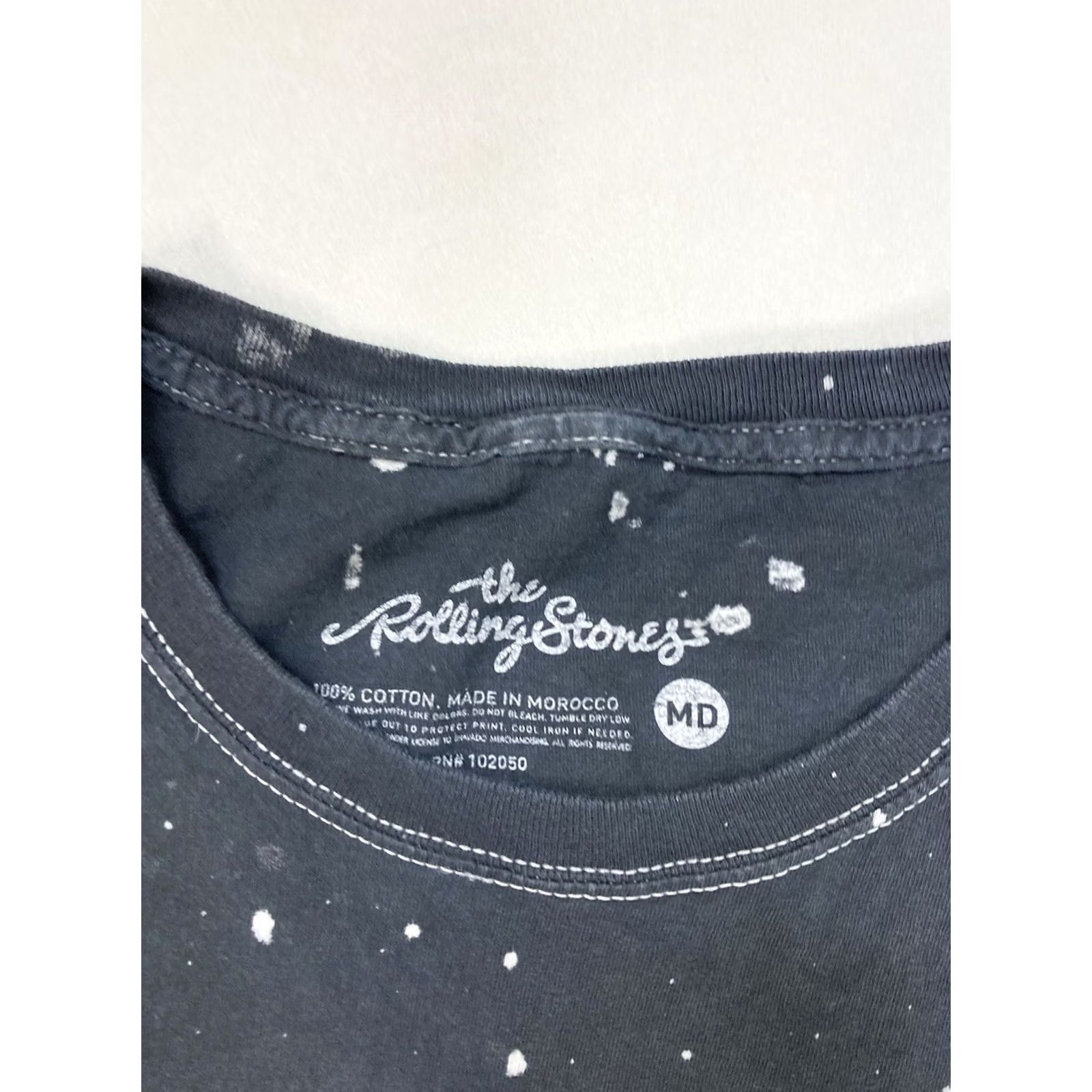 Vintage VINTAGE The Rolling Stones Graphic T-shirt Men Medium Black Bleach Splatter Music Size US M / EU 48-50 / 2 - 4 Thumbnail