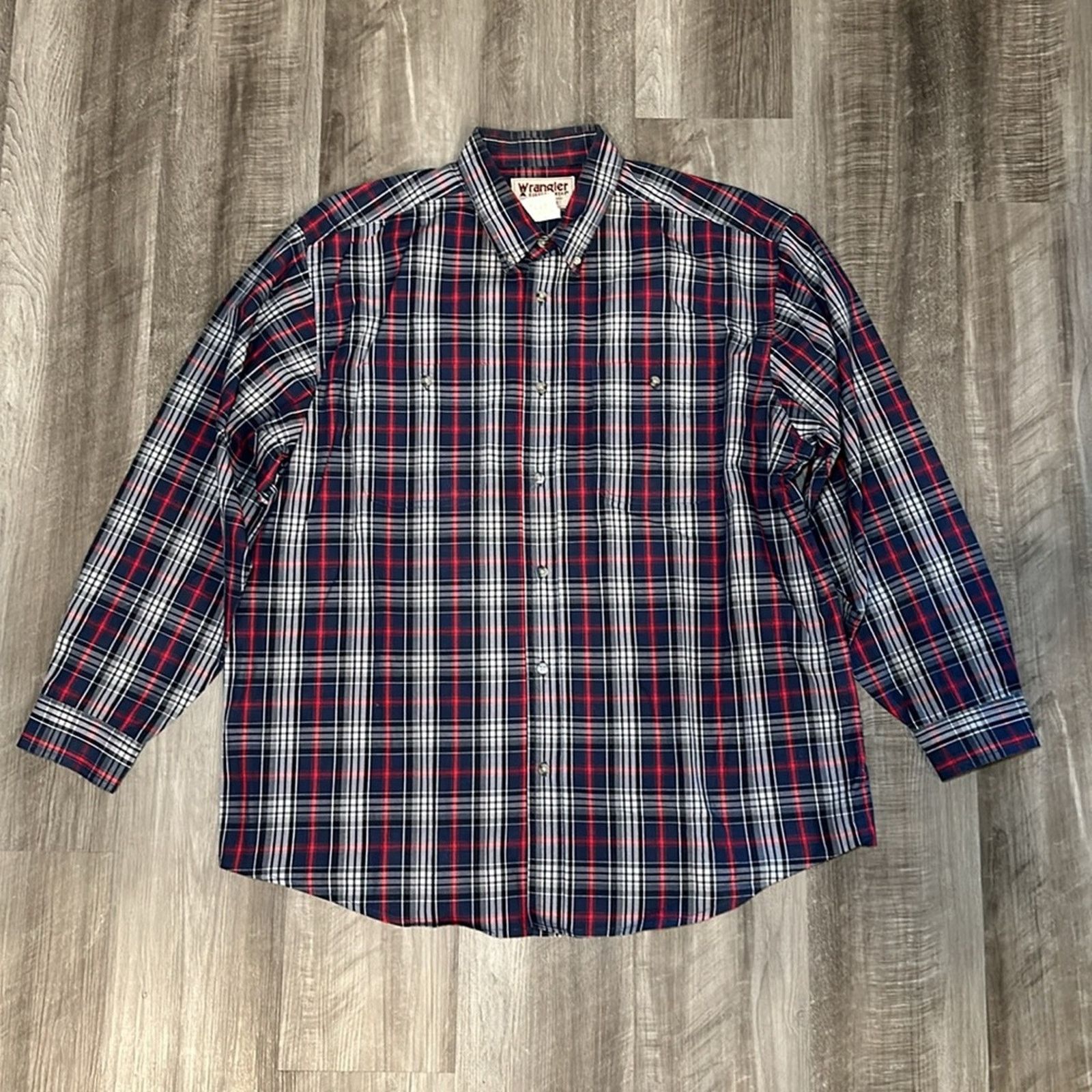 Wrangler Wrangler Rugged Wear Wrinkle Resist Long Sleeve - 2XL Size US XXL / EU 58 / 5 - 2 Thumbnail