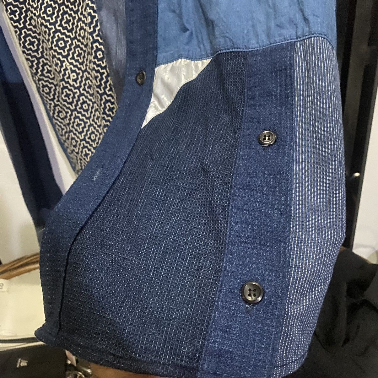 FDMTL × Japanese Brand FDMTL BORO PATCHWORK SHIRT RINSE Size US L / EU 52-54 / 3 - 11 Thumbnail