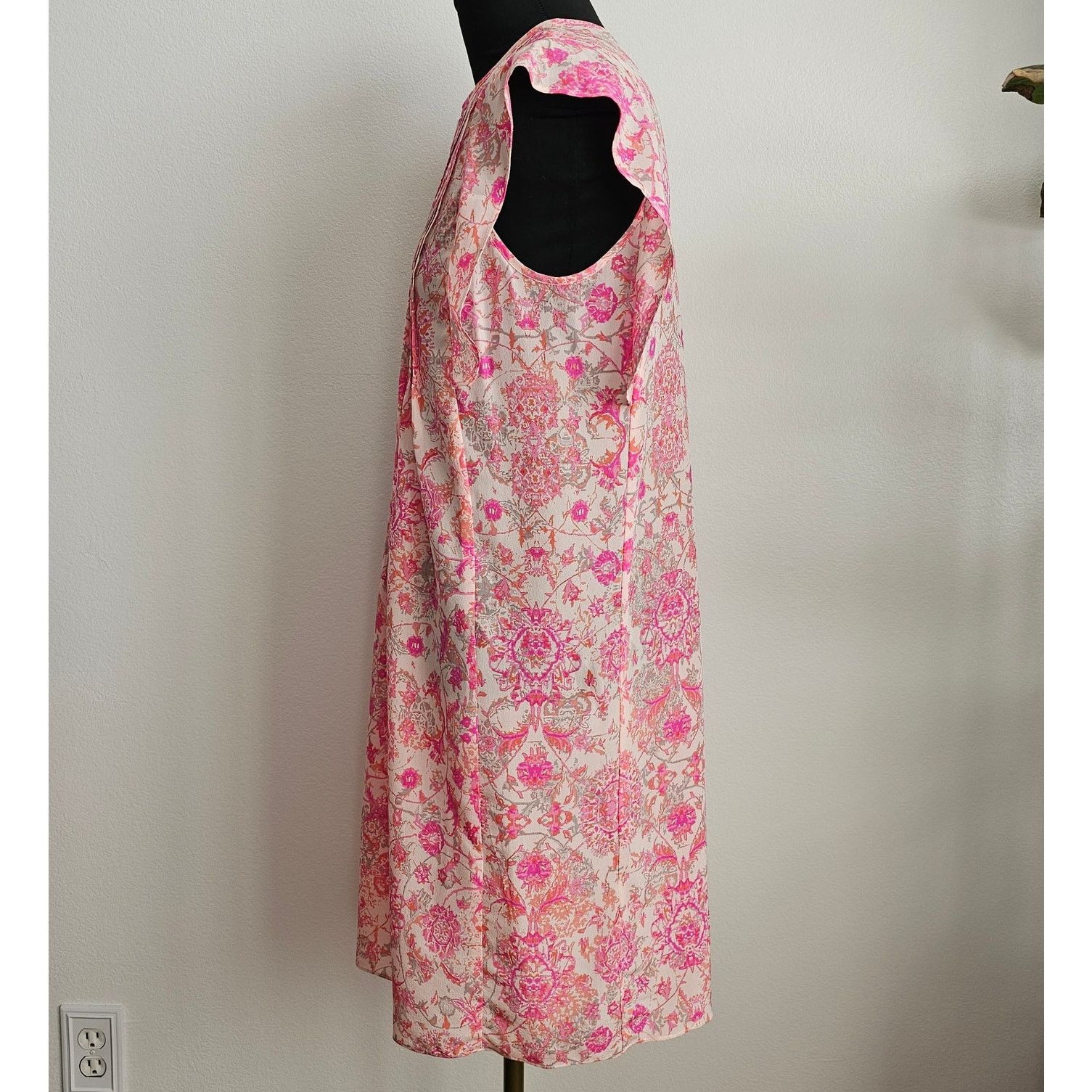 Rebecca Taylor Rebecca Taylor Casual Pink Silk Tunic Shift Summer Dress 0 Size XS / US 0-2 / IT 36-38 - 3 Thumbnail