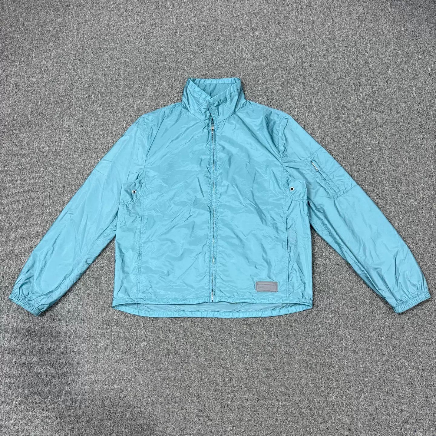 Prada Prada Lake Blue hem logo nylon jacket 52 Size US L / EU 52-54 / 3 - 1 Thumbnail