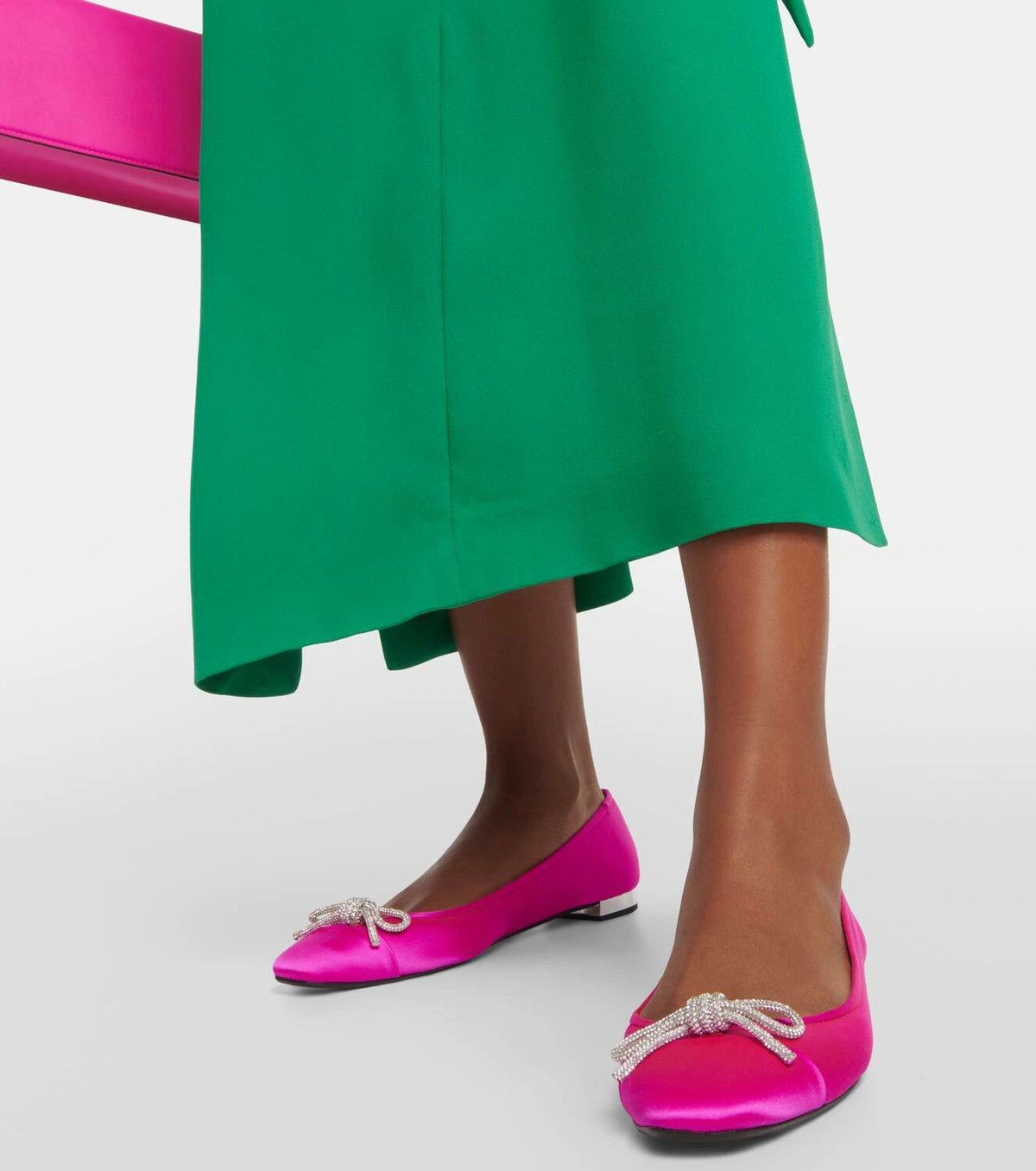 Aquazzura o1y0625 Ballet Flats in Fuchsia Size US 9 / IT 39 - 4 Thumbnail