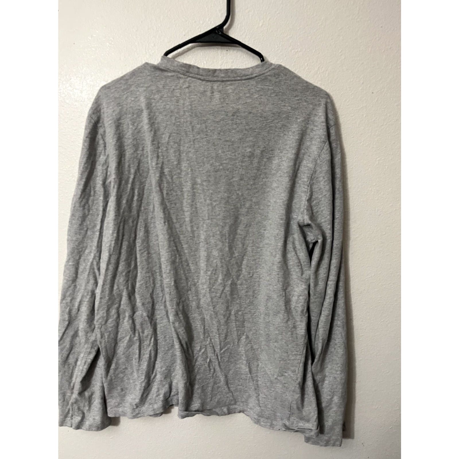 Gap GAP Sweatshirt Men XL Long Sleeve Crew Neck Pullover Henley Gray Solid Classic Size US XL / EU 56 / 4 - 3 Thumbnail