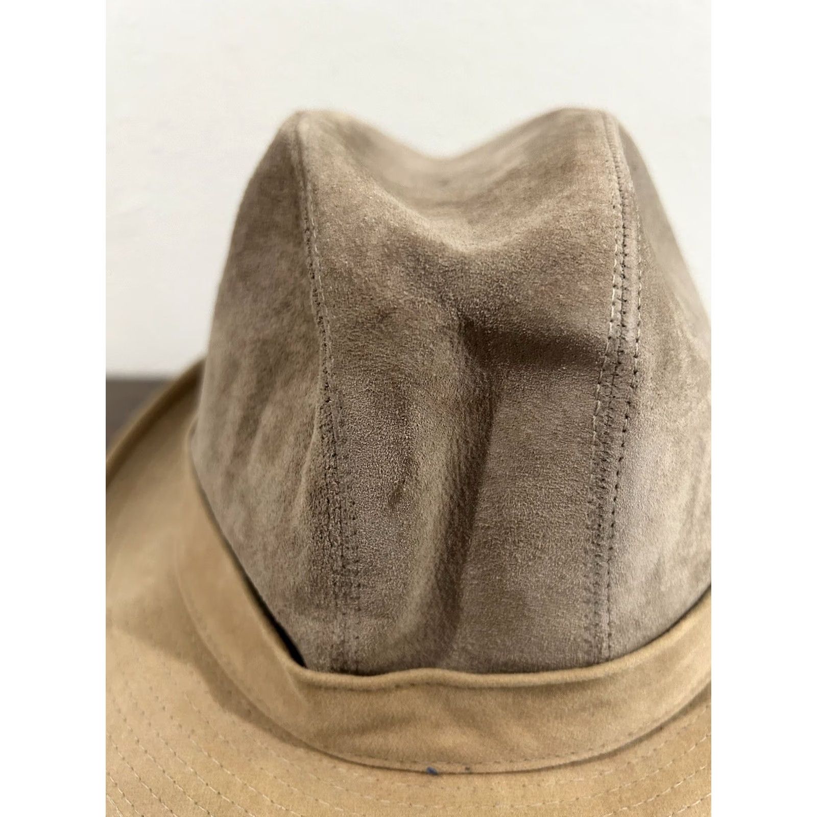 Stetson VINTAGE Stetson Fedora Hat 7 Unisex Tan Suede Leather Feather USA Union Made Size ONE SIZE - 7 Thumbnail