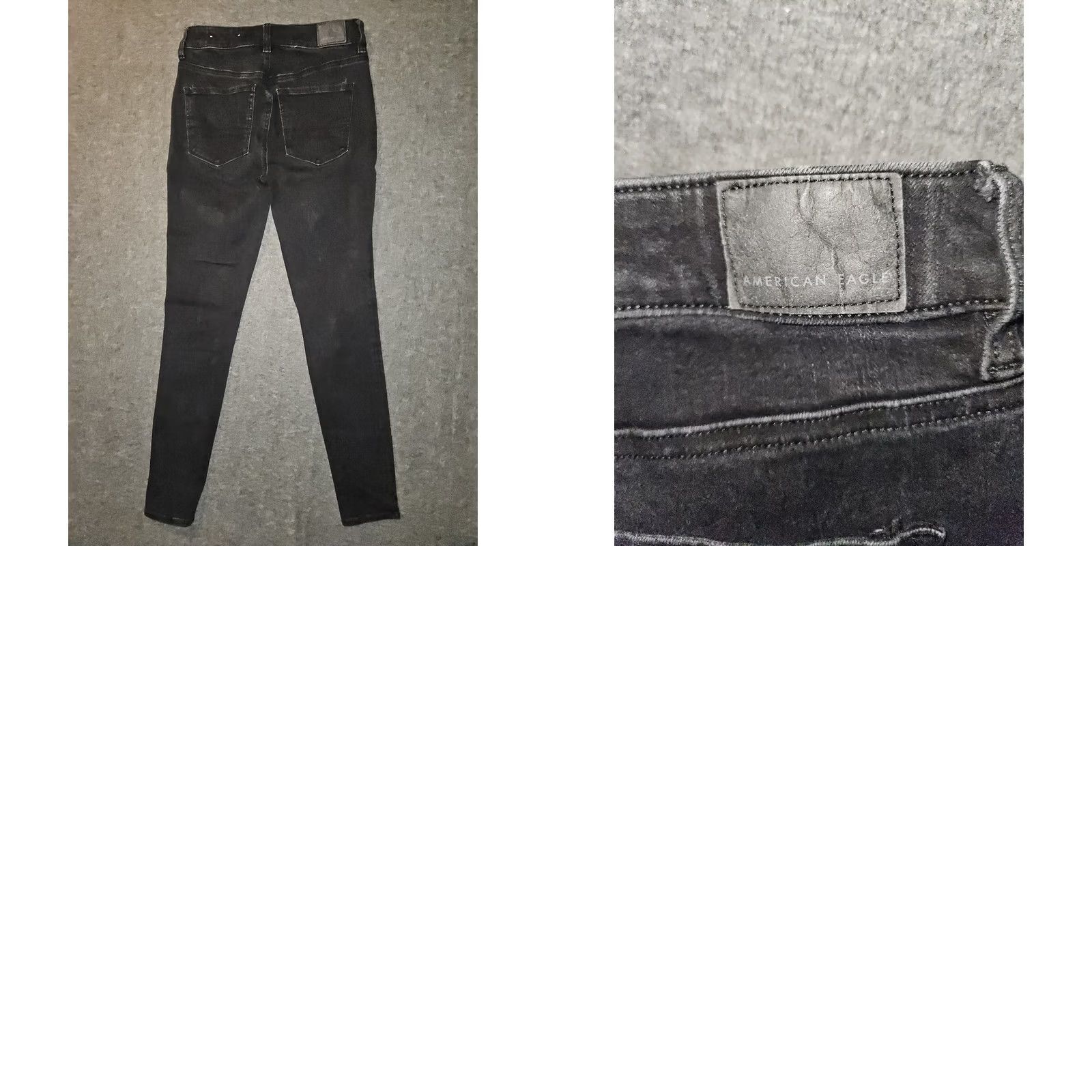 American Eagle Outfitters American Eagle High Rise Womens 4 Black Stretch Dark Wash Preppy Casual Denim Jegging Size 27" / US 4 / IT 40 - 8 Thumbnail