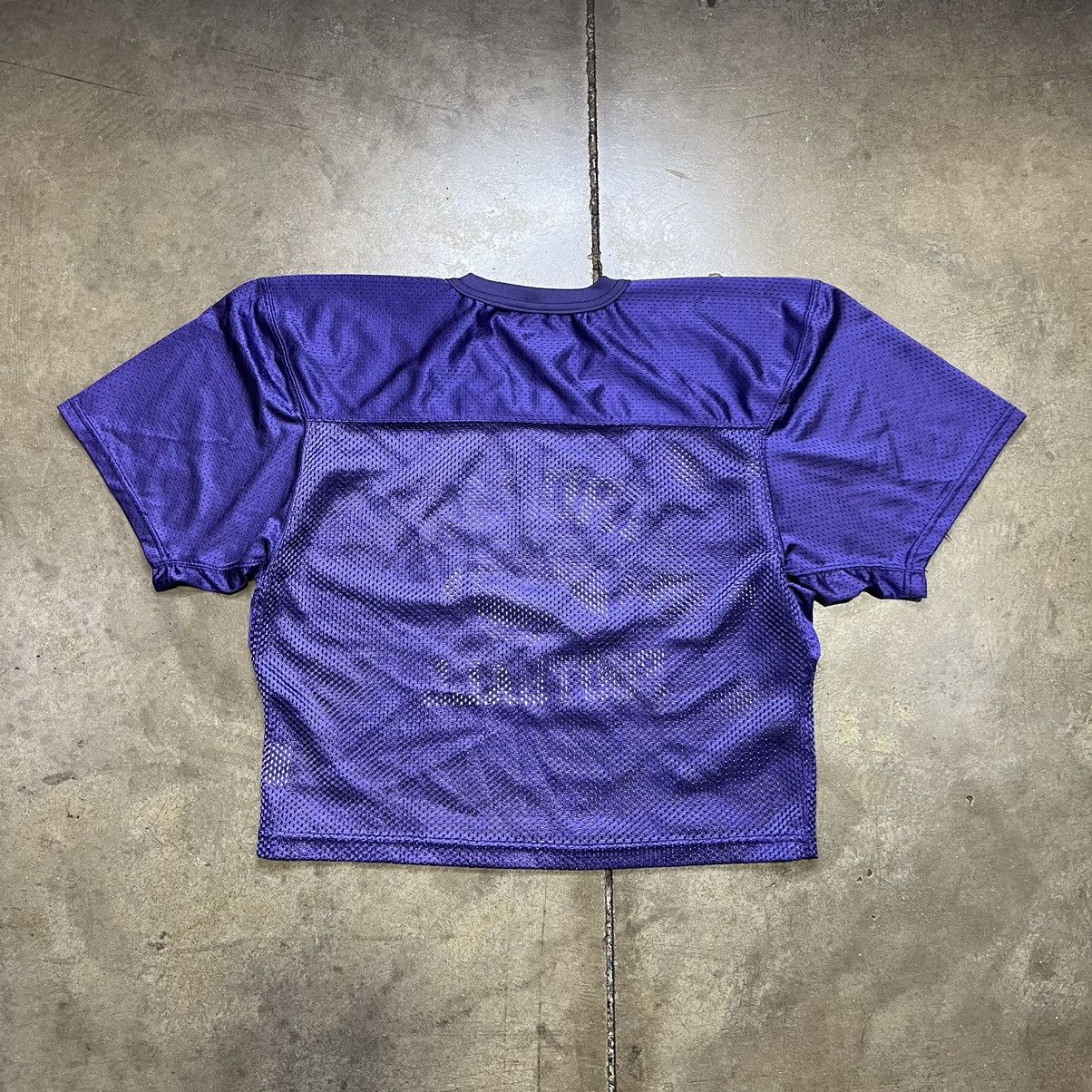Russell Athletic × Vintage Vintage 90s Y2K Trojans Football Cropped Mesh Jersey Boxy Size US L / EU 52-54 / 3 - 4 Thumbnail