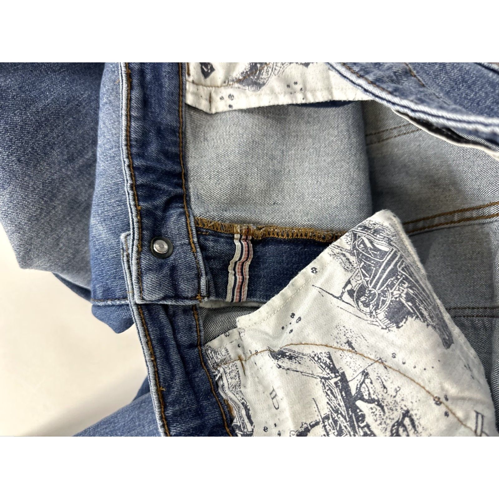 Anthropologie VINTAGE Pilcro And The Letterpress Jeans 36 Blue Skinny Women Adult 36 Blue Solid Lace Up Pockets Stretch Slimming Size 25" / US 0 / IT 36 - 5 Thumbnail