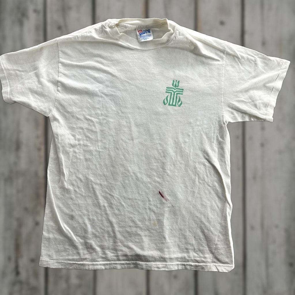 Hanes VINTAGE Hanes 90s Camp Buc Shirt Mens Medium White Deer Sunglasses Graphic Summer Outdoor Casual Size US M / EU 48-50 / 2 - 1 Thumbnail