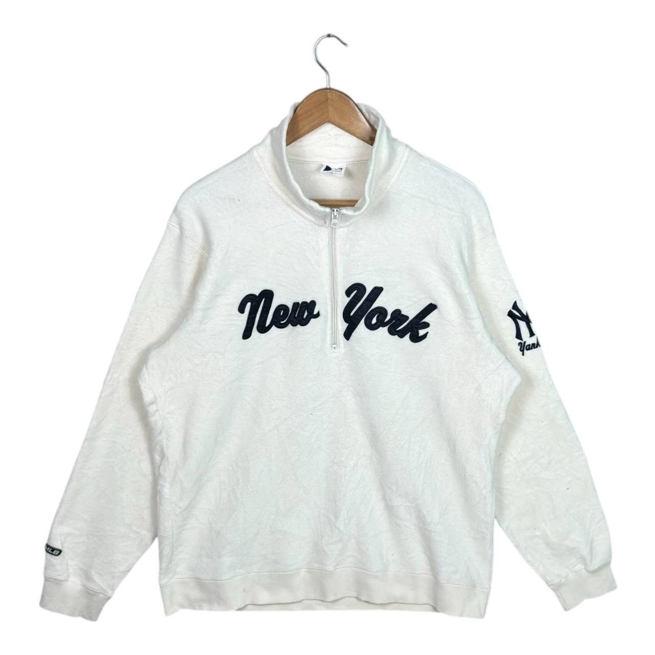 New York Yankees Vintage Uniqlo MLB New York Yankees 1/4 Zip Fleece XL 2003 Size US XL / EU 56 / 4 - 1 Thumbnail