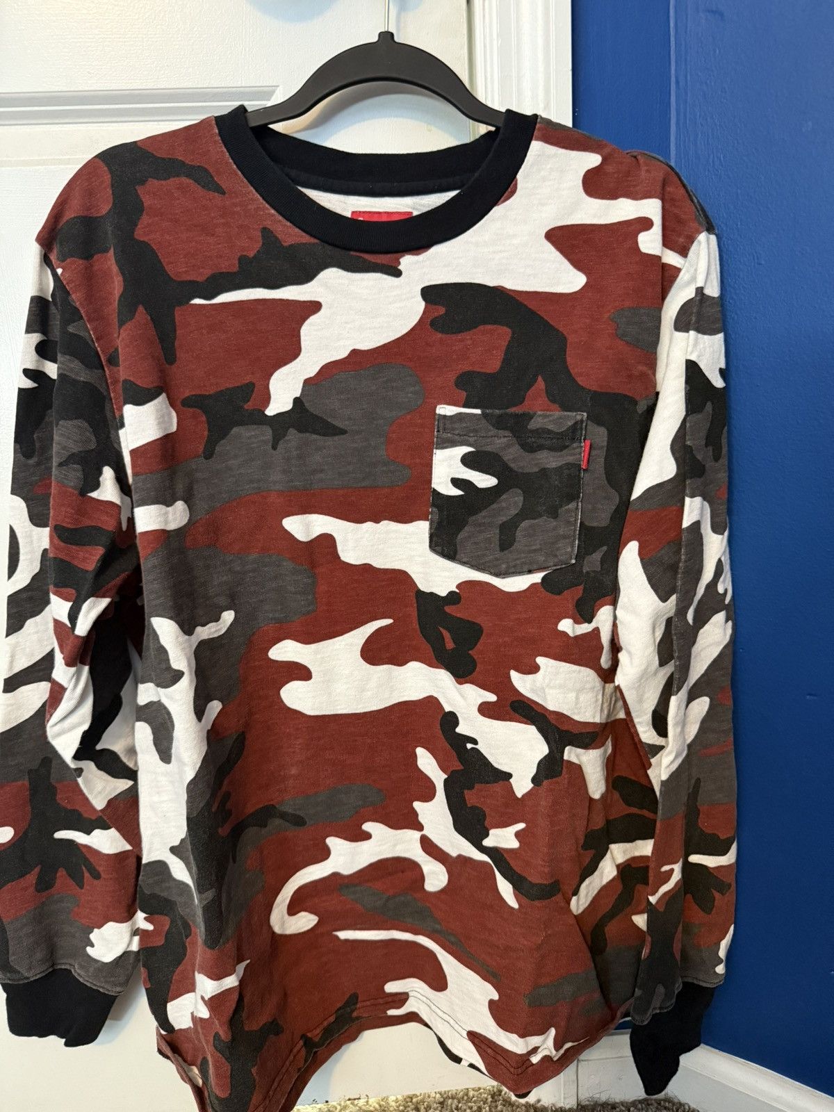 SUPREME 19AW L/S POCKET TEE TRIBAL CAMO トップス SUPREME 19AW L/S