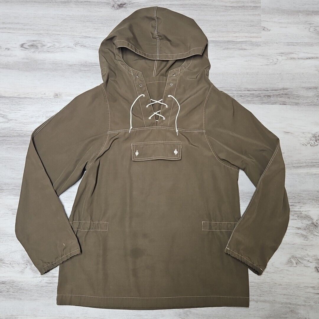 Vintage Polsport Lace Up Hoodie Mens S/M Khaki Canvas Pullover 1960s Size US S / EU 44-46 / 1 - 4 Thumbnail