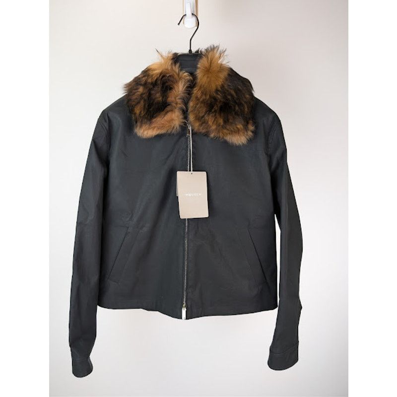 Alexander McQueen o1rshd1 Shearling Detail Blouson Jacket in Black Size US M / EU 48-50 / 2 - 1 Thumbnail