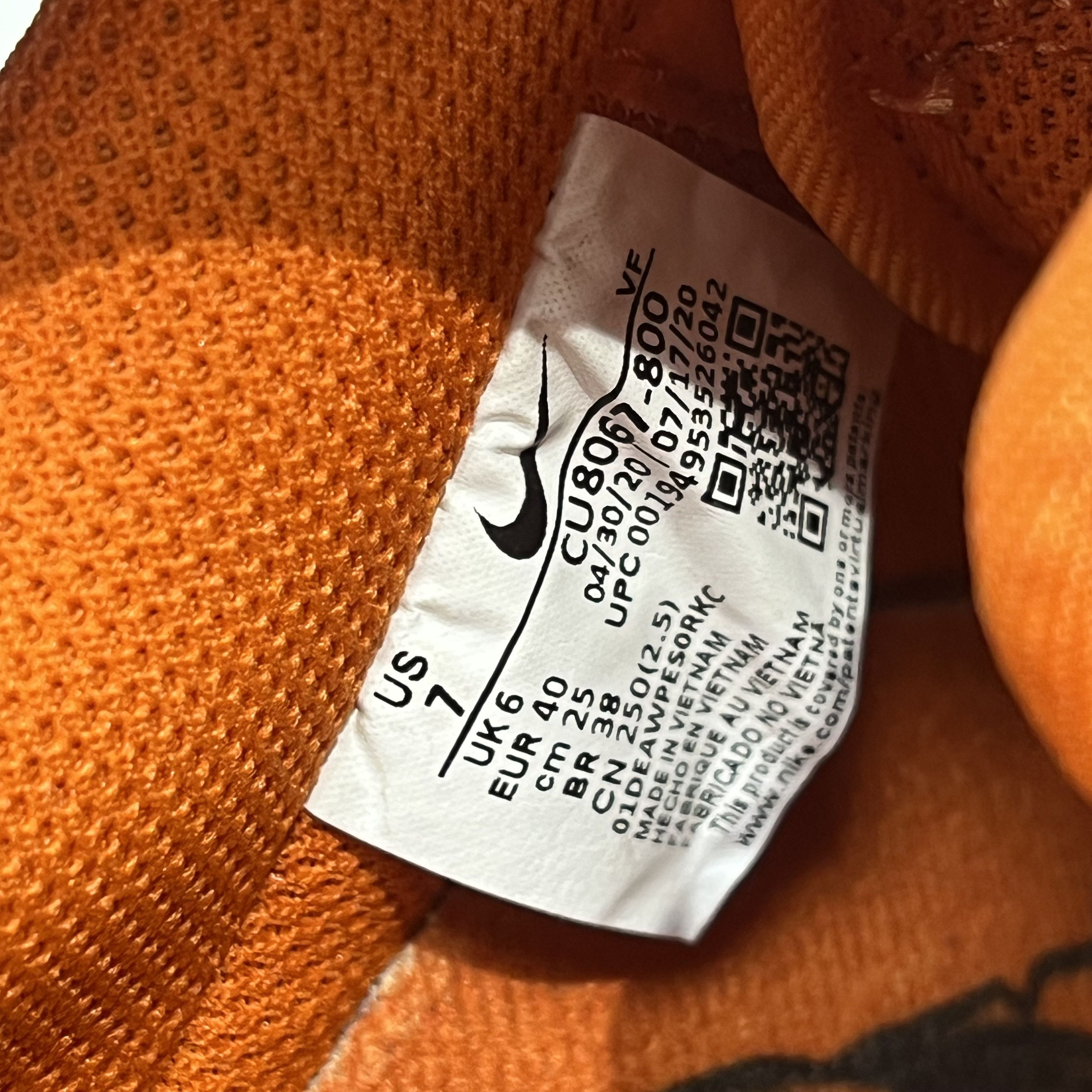 Nike Nike Air Force 1 Low Skeleton Orange Size US 7 / EU 40 - 6 Thumbnail