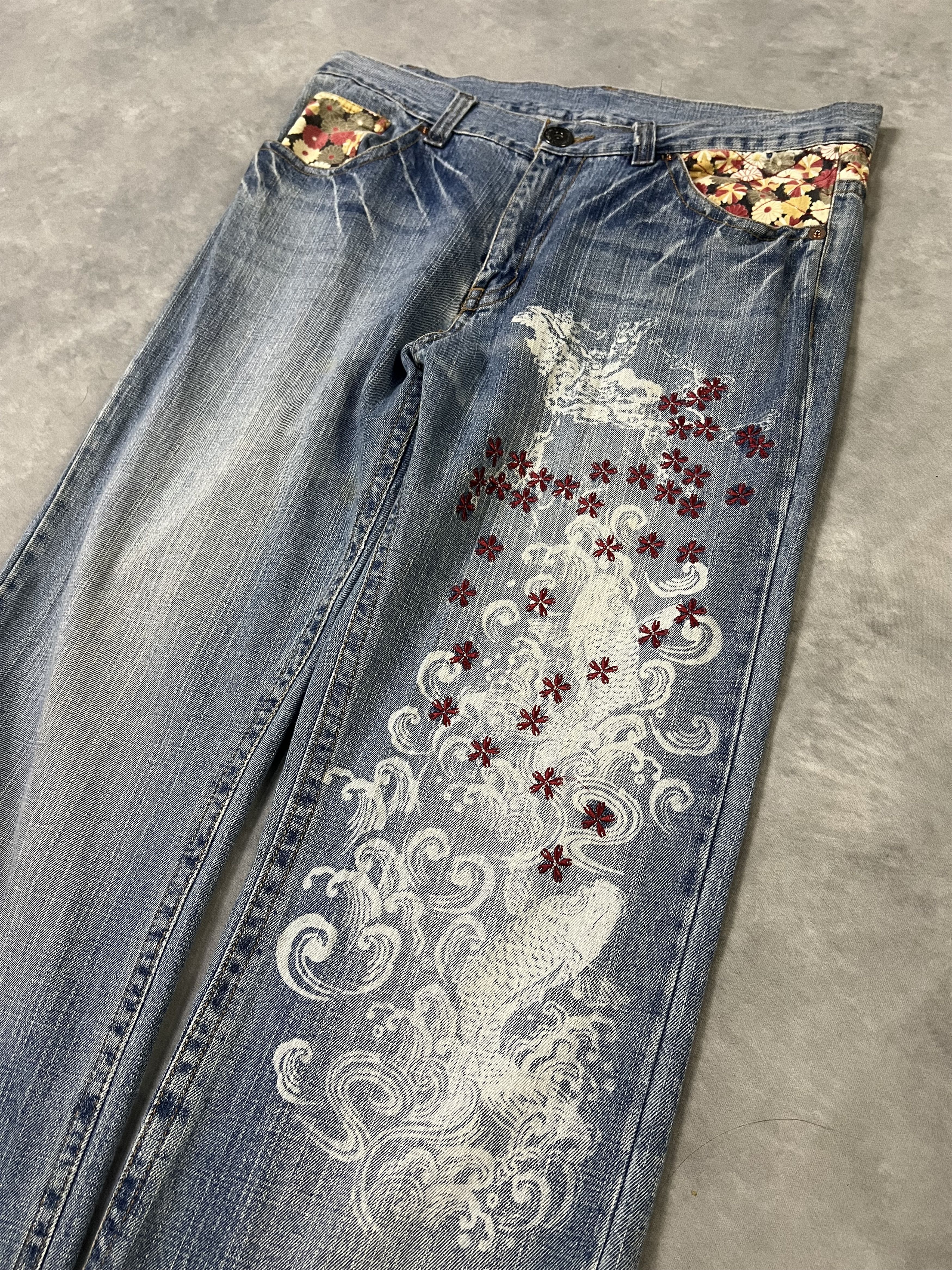 Japanese Brand 2000s Sukajan Hysteric Loose Wash Jeans y2k Lgb Ifsix Size US 34 / EU 50 - 4 Thumbnail