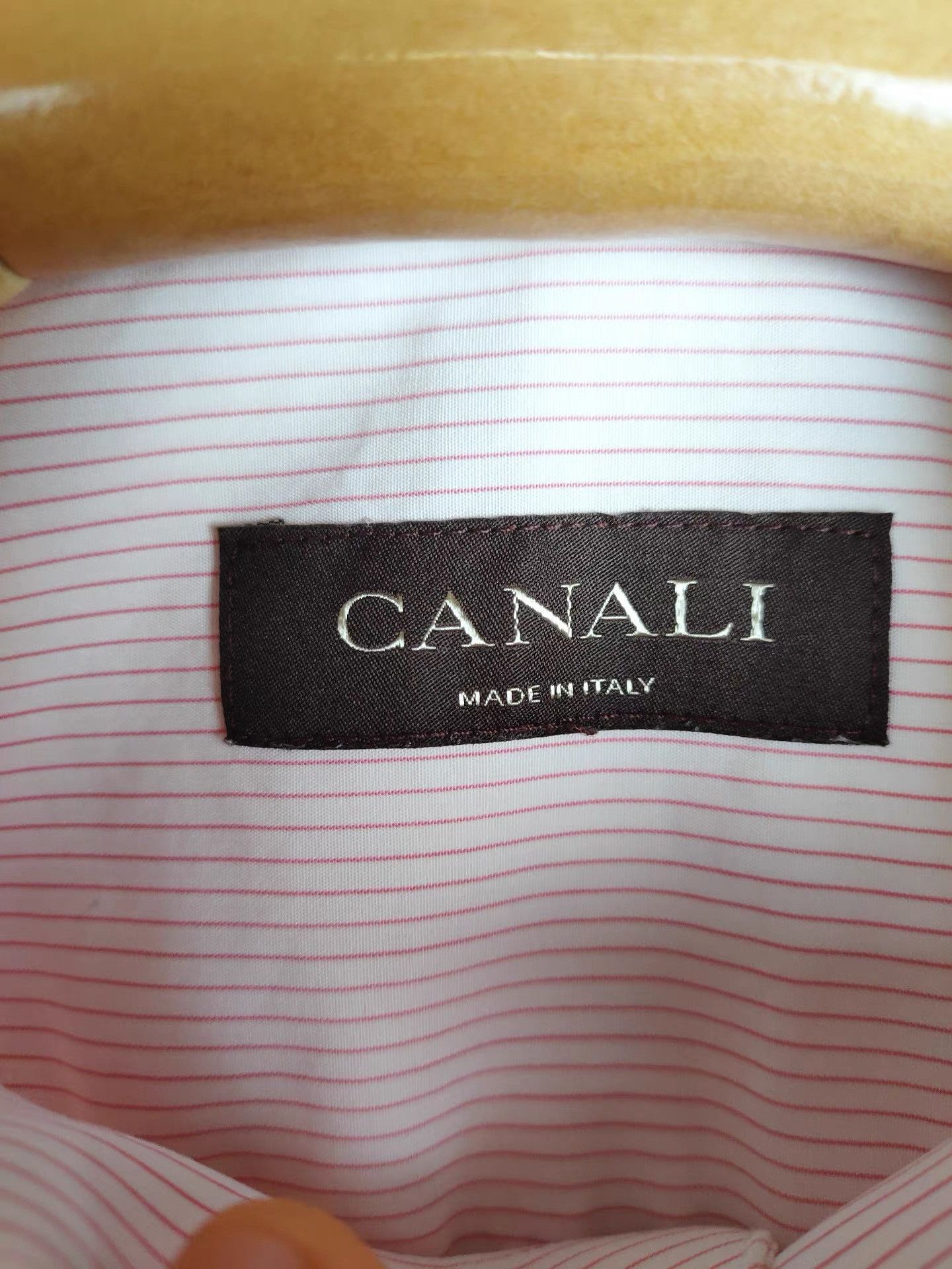 Canali CANALI Men's Striped Short Sleeve Shirt K29 Size US XL / EU 56 / 4 - 3 Thumbnail