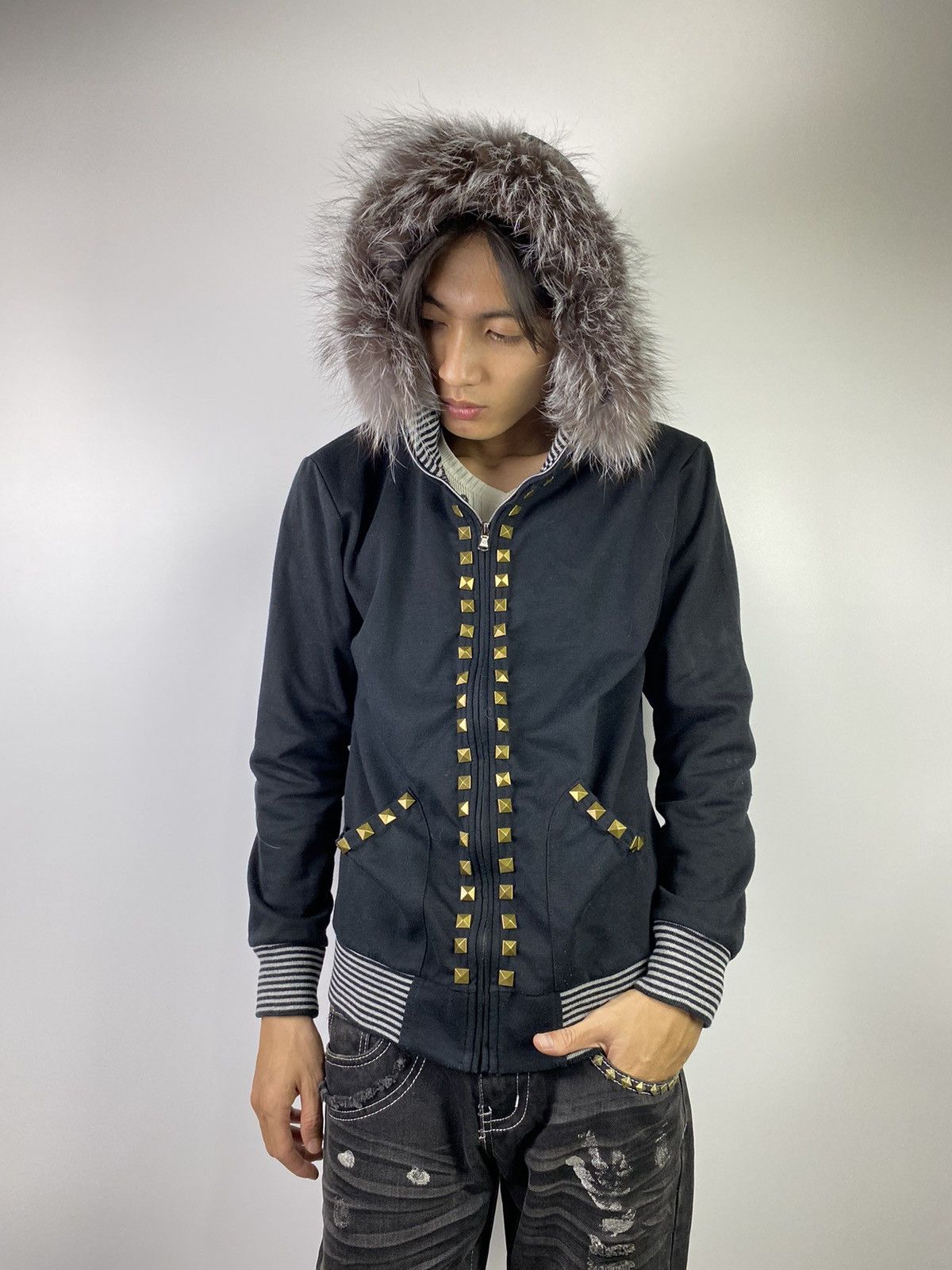 GOSTAR DE FUGA × If Six Was Nine × Japanese Brand studded fur hoodie semantic gothic ifsixwasnine style Size US M / EU 48-50 / 2 - 18 Thumbnail