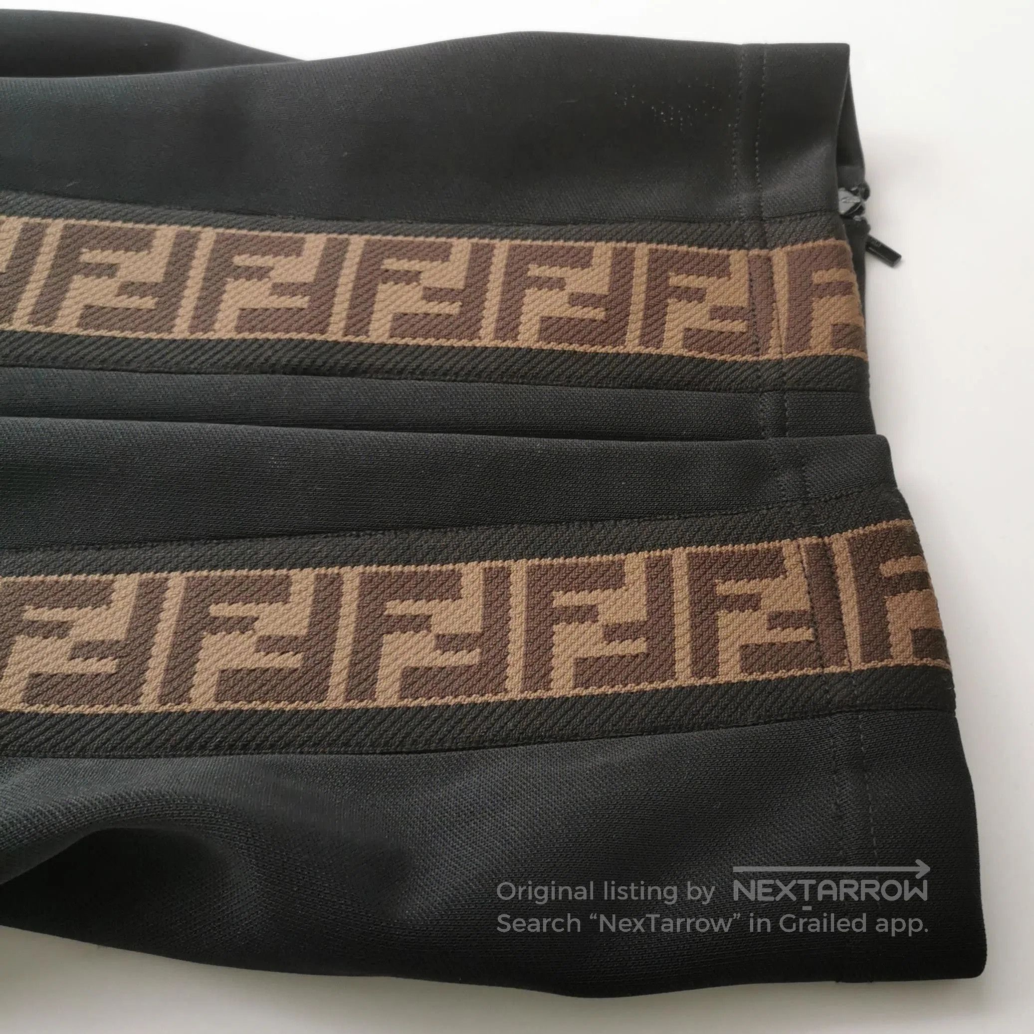 Fendi Fendi Black Double F Stripe Detail Pants Size 40. Size 39" - 1 Thumbnail