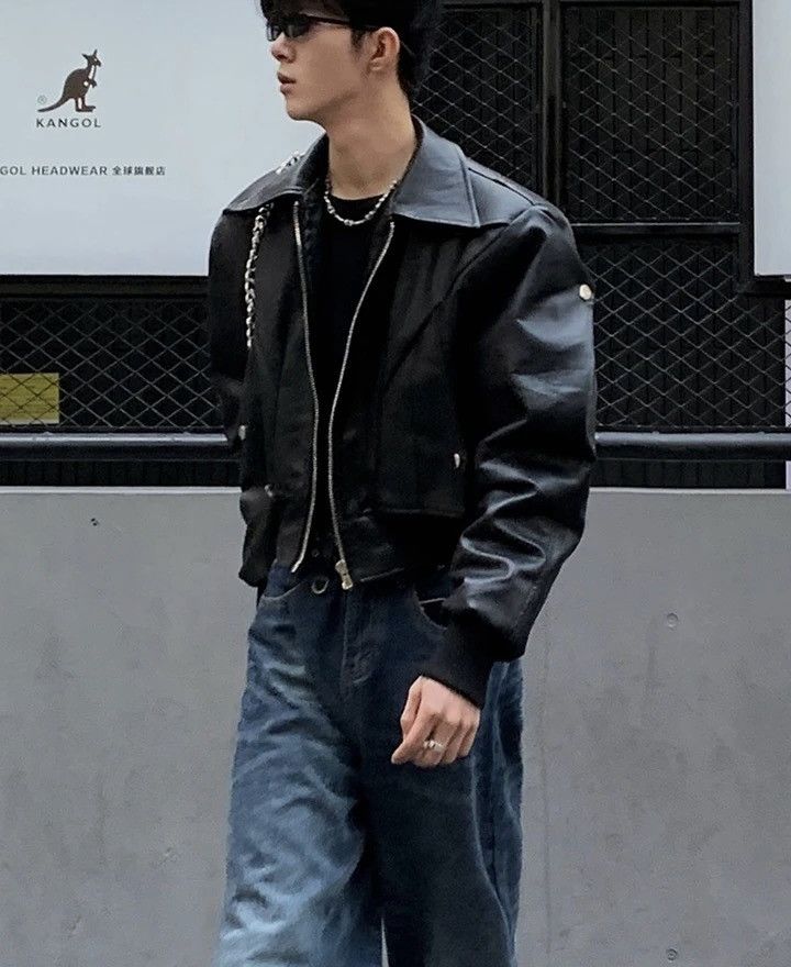 Japanese Brand PU Leather Jacket Coat Streetwear Zipper Size US L / EU 52-54 / 3 - 6 Thumbnail