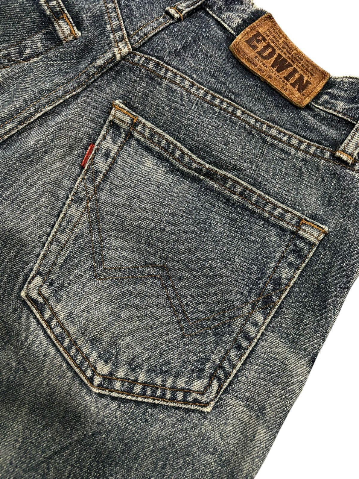 Edwin × Japanese Brand Vintage Y2k Edwin 405 Faded Made In Japan Straight Cut Jeans Size US 29 - 6 Thumbnail