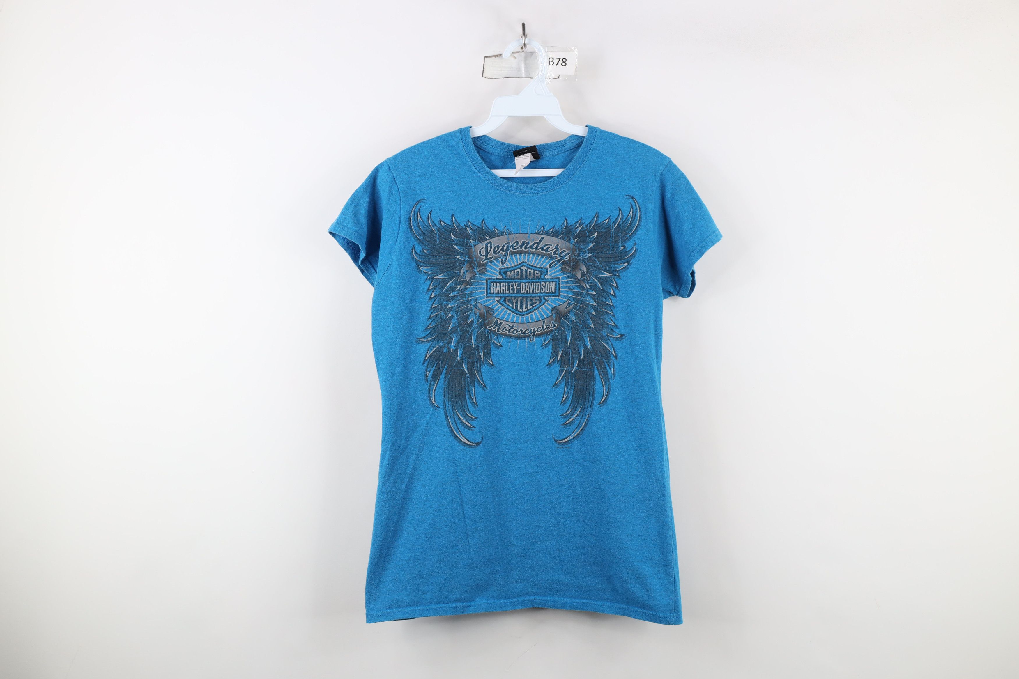 Harley Davidson × Vintage Vintage Y2K Harley Davidson Eagle Wings UFC MMA T-Shirt Blue Size L / US 10 / IT 46 - 1 Thumbnail
