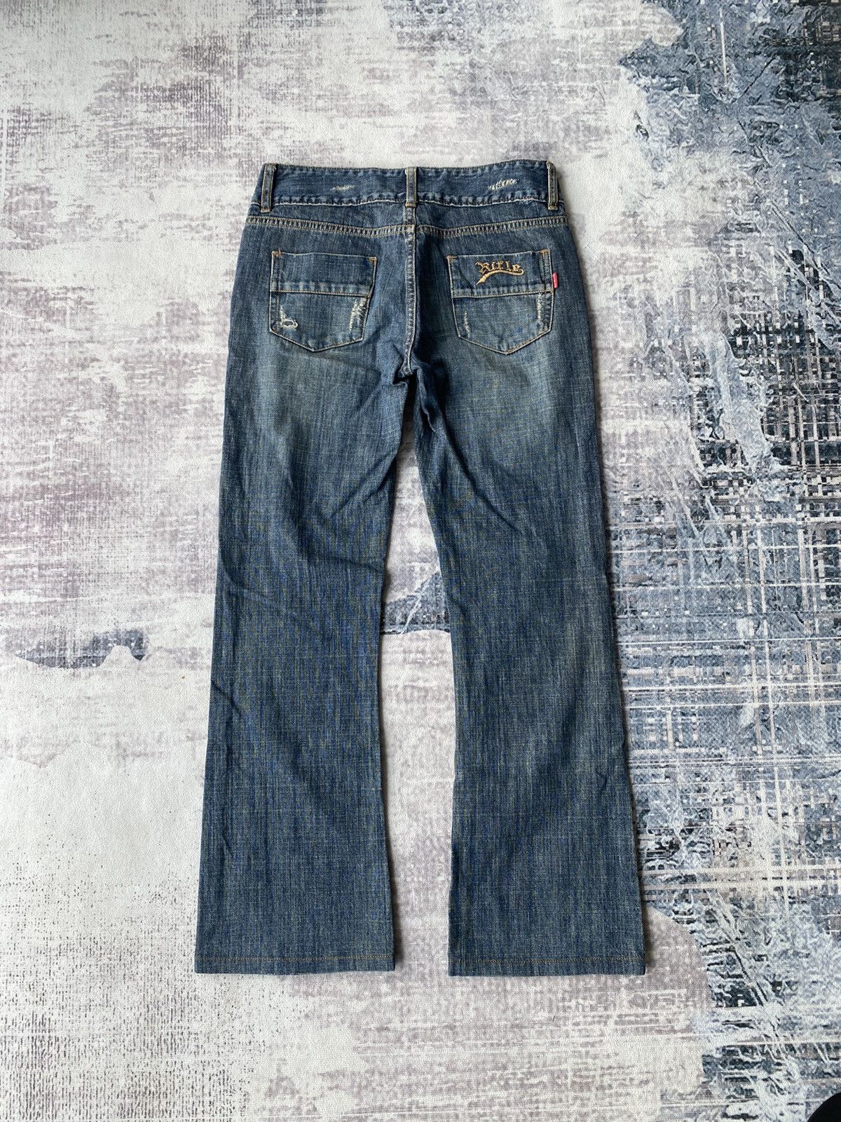 Japanese Brand Vintage Rifle Jeans Distressed Flared Denim Size US 31 - 6 Thumbnail