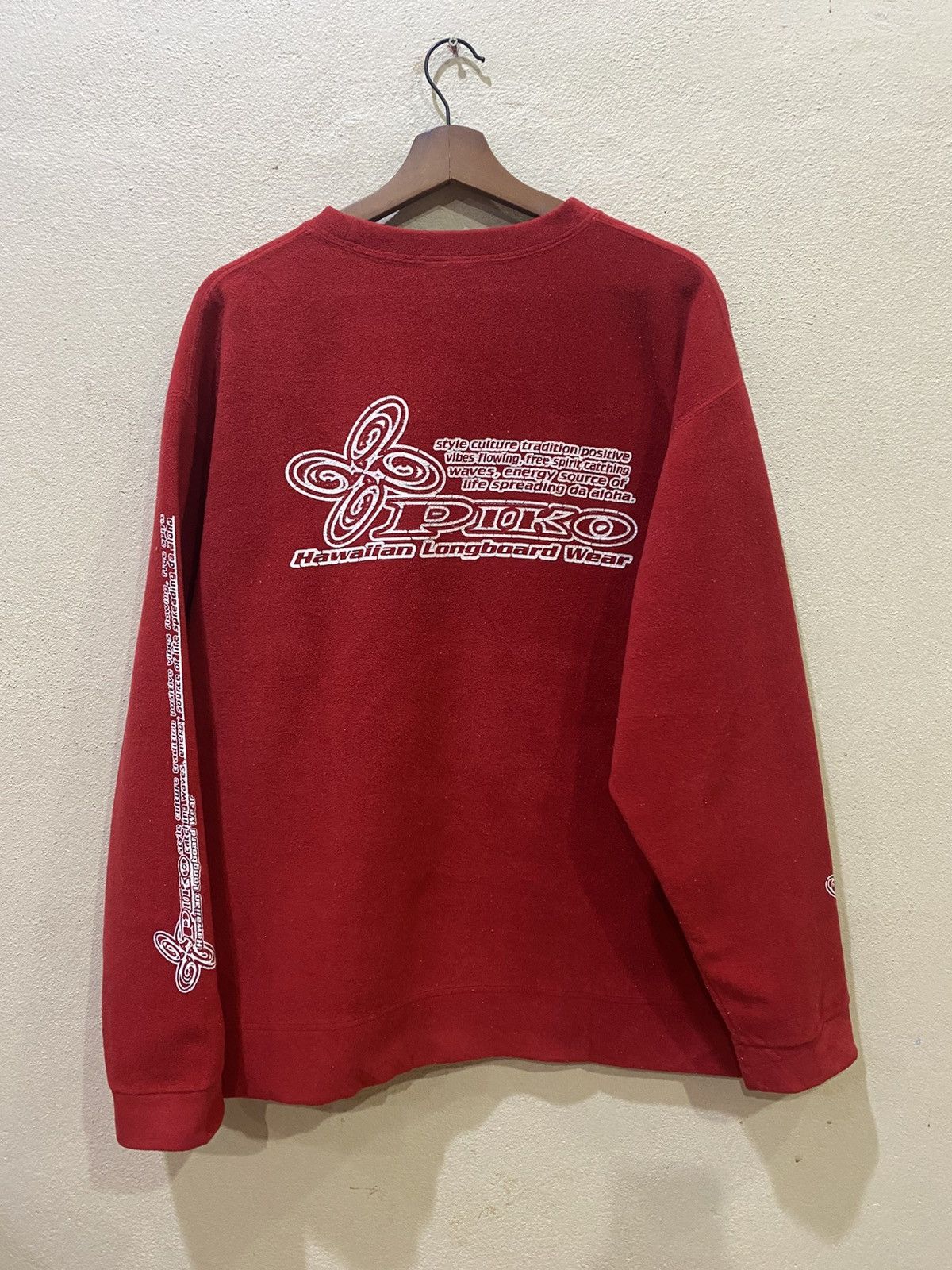 Vintage Vintage Piko Hawaiian Longboard Sweatshirt Size US L / EU 52-54 / 3 - 1 Thumbnail