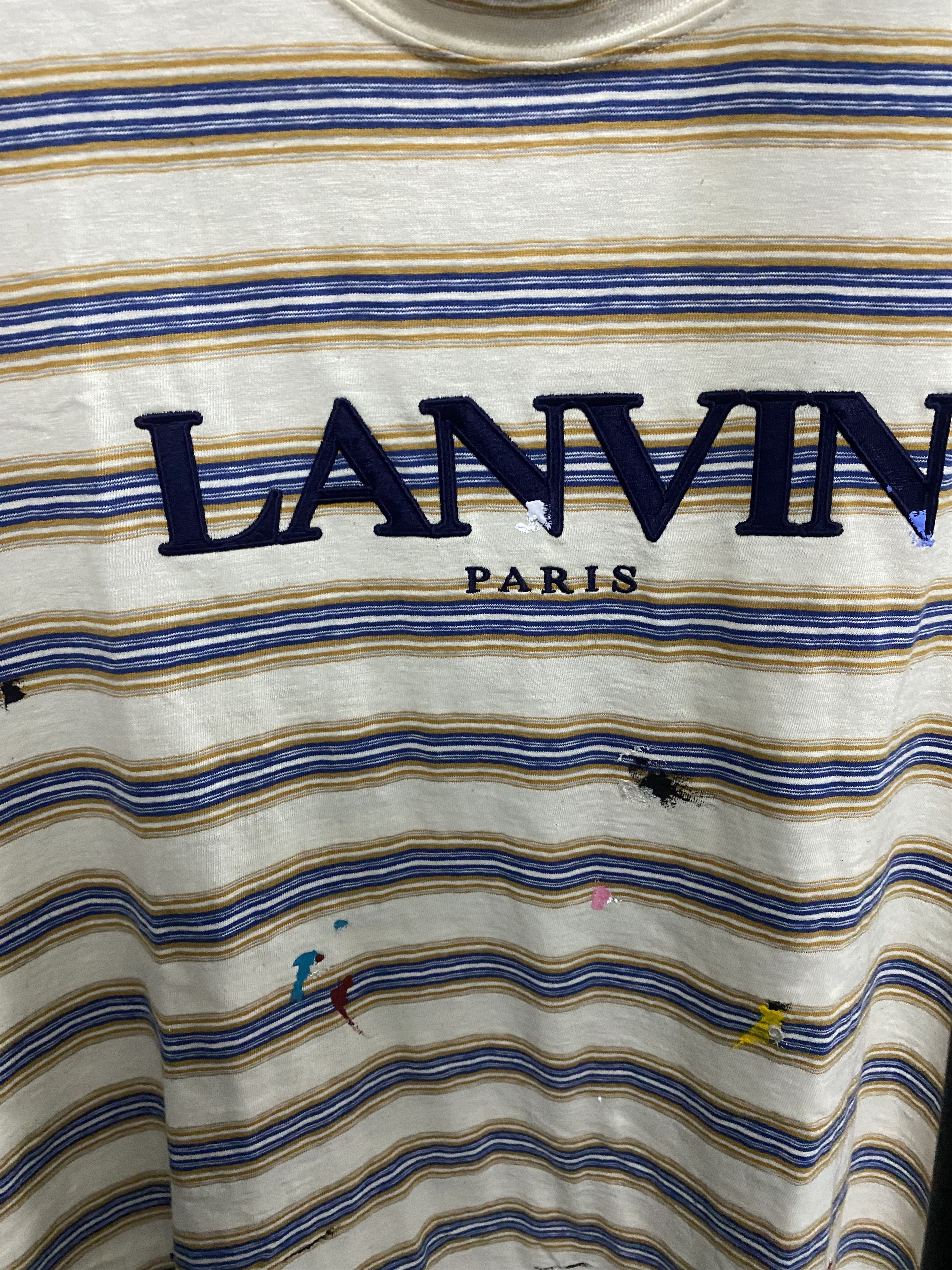 Gallery Dept. × Lanvin Gallery Dpet. x Lanvin Striped Paint Splatter Logo T-Shirt Size US XL / EU 56 / 4 - 3 Thumbnail
