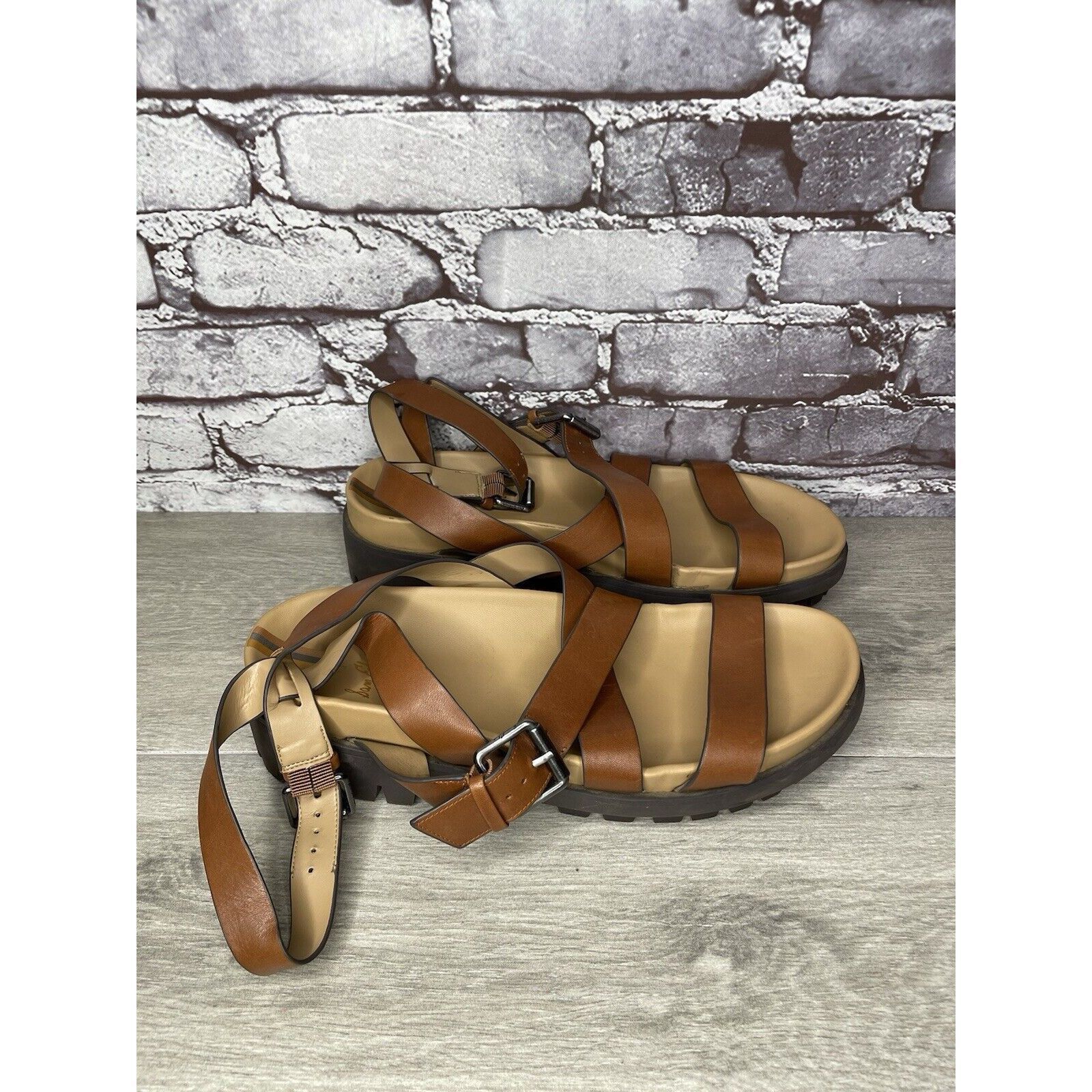 Sam Edelman Sam Edelman Eleanora Brown Leather Lug Sole Strap Sandals Wo Size US 11 / IT 41 - 3 Thumbnail