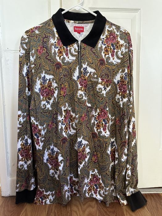 Supreme Supreme Paisley L/S Polo White | Grailed