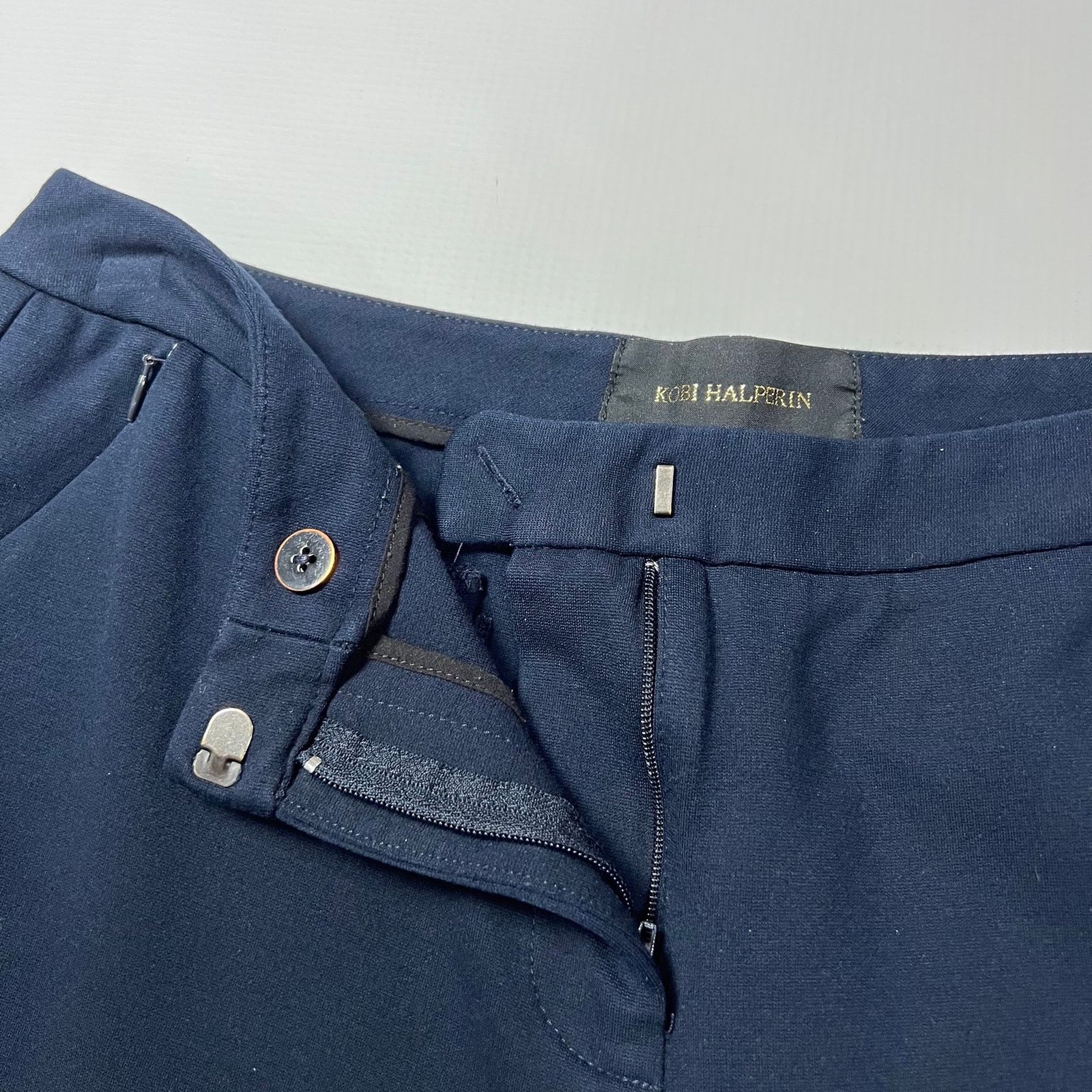 KOBI HALPERIN Kobi Halperin Alexandra Navy Ankle Pants 10 Size 32" / US 10 / IT 46 - 4 Thumbnail