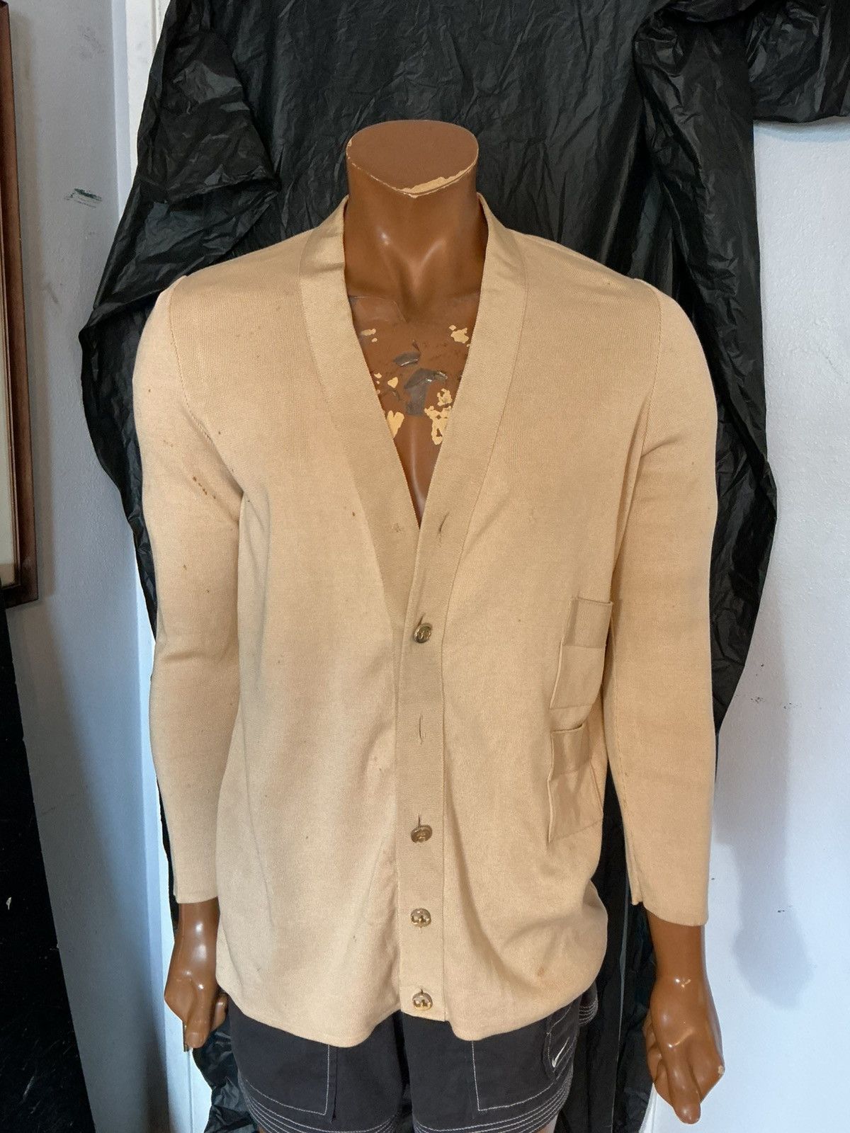 Salvatore Ferragamo Vintage Salvatore Ferragamo Gold Metal Cardigan Sweater Size US M / EU 48-50 / 2 - 15 Thumbnail
