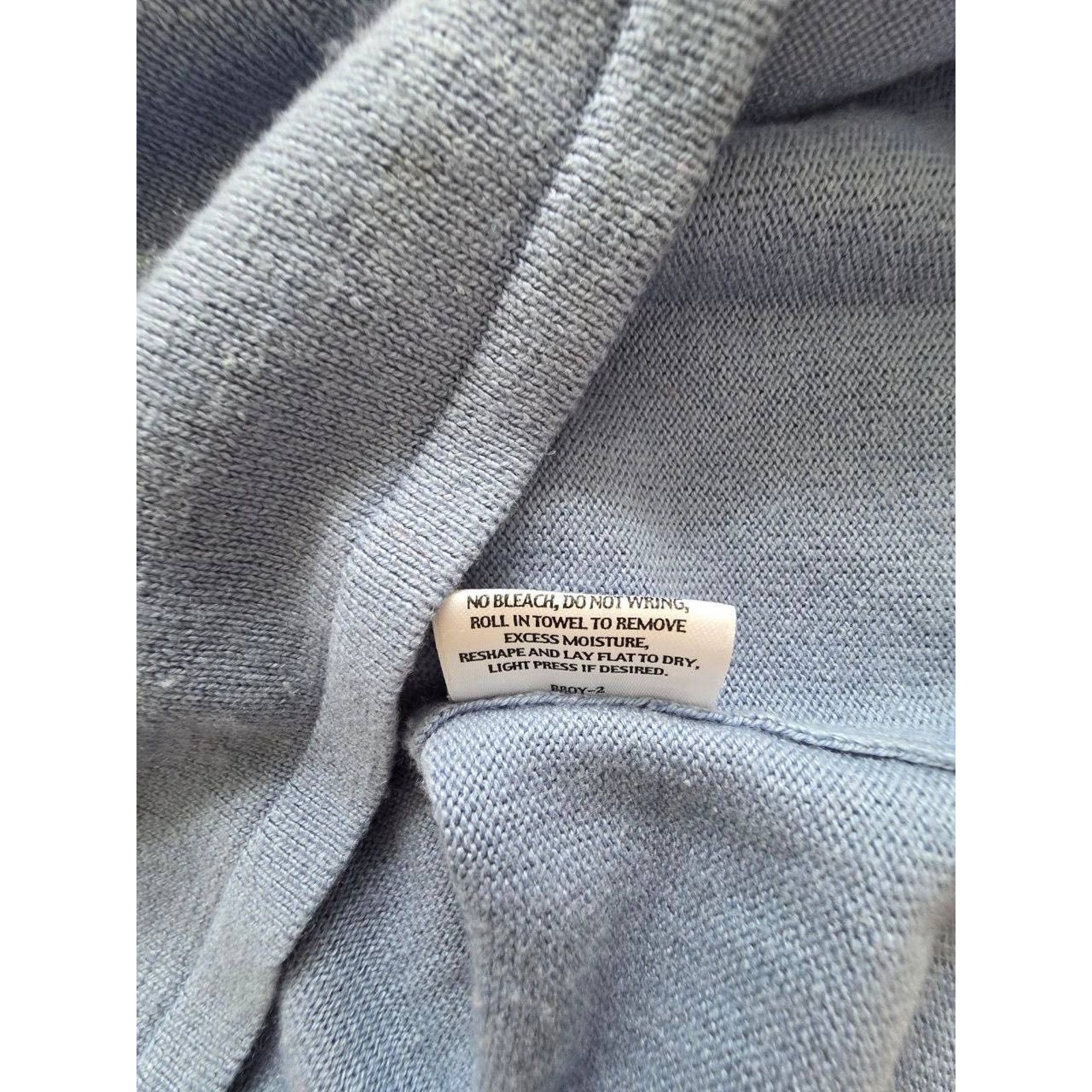 Eileen Fisher Eileen Fisher Sleeveless Silk Cashmere Blue Pet L A001079 Size L / US 10 / IT 46 - 6 Thumbnail