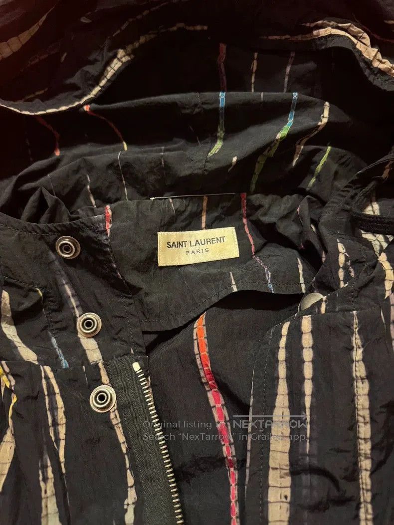 Saint Laurent Paris Saint Laurent Striped Hooded Jacket. Size US L / EU 52-54 / 3 - 3 Thumbnail