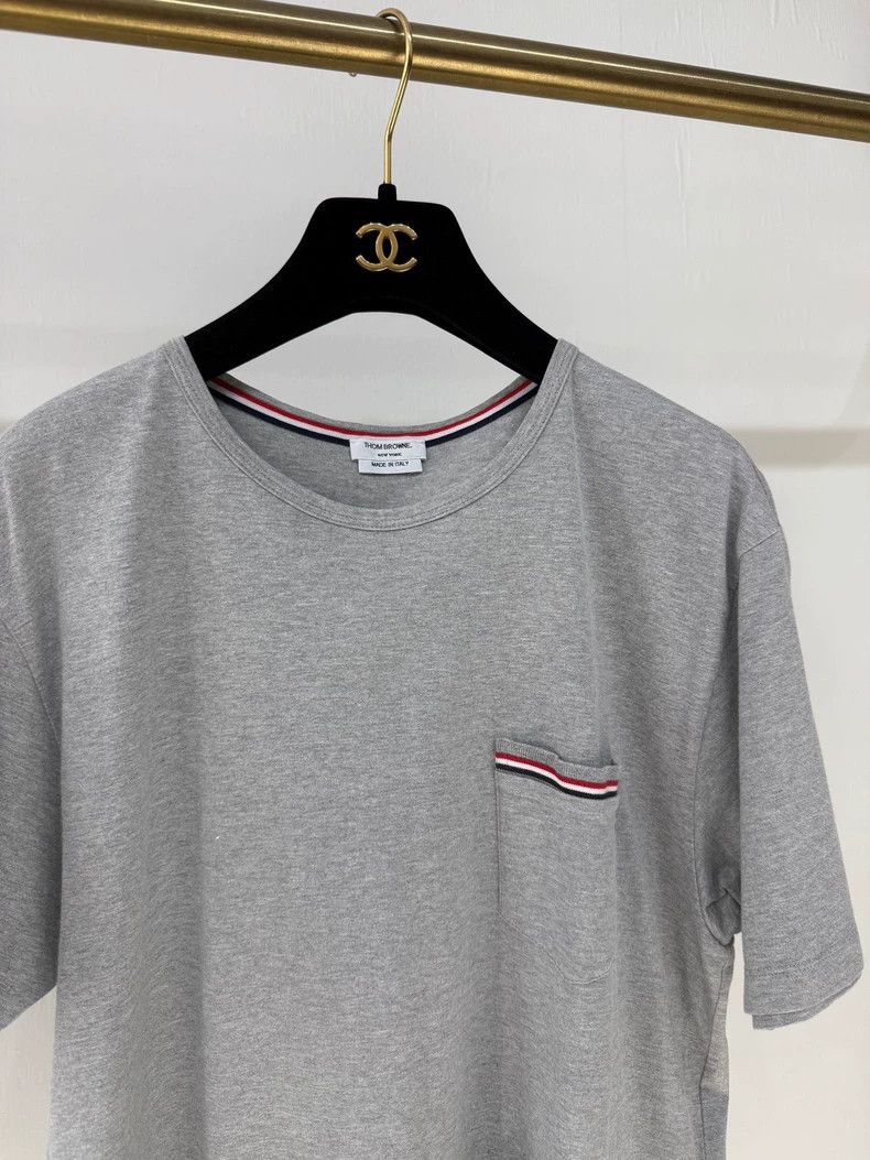 Thom Browne Thom Browne Grey T-shirt, short sleeves Size US XL / EU 56 / 4 - 3 Thumbnail